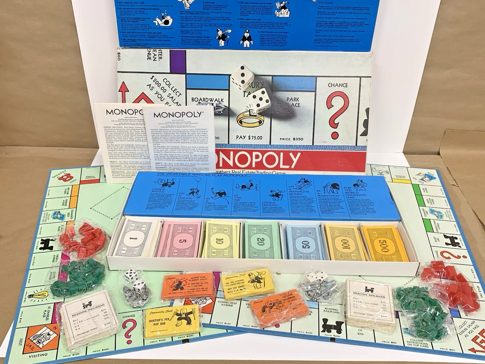 Vintage 1978 Monopoly Classic Board Game With Extra - 2 Complete Games In 1 Box Vintage 1978 Monopoly Classic Board Game With Extra - 2 Complete Games In 1 Box