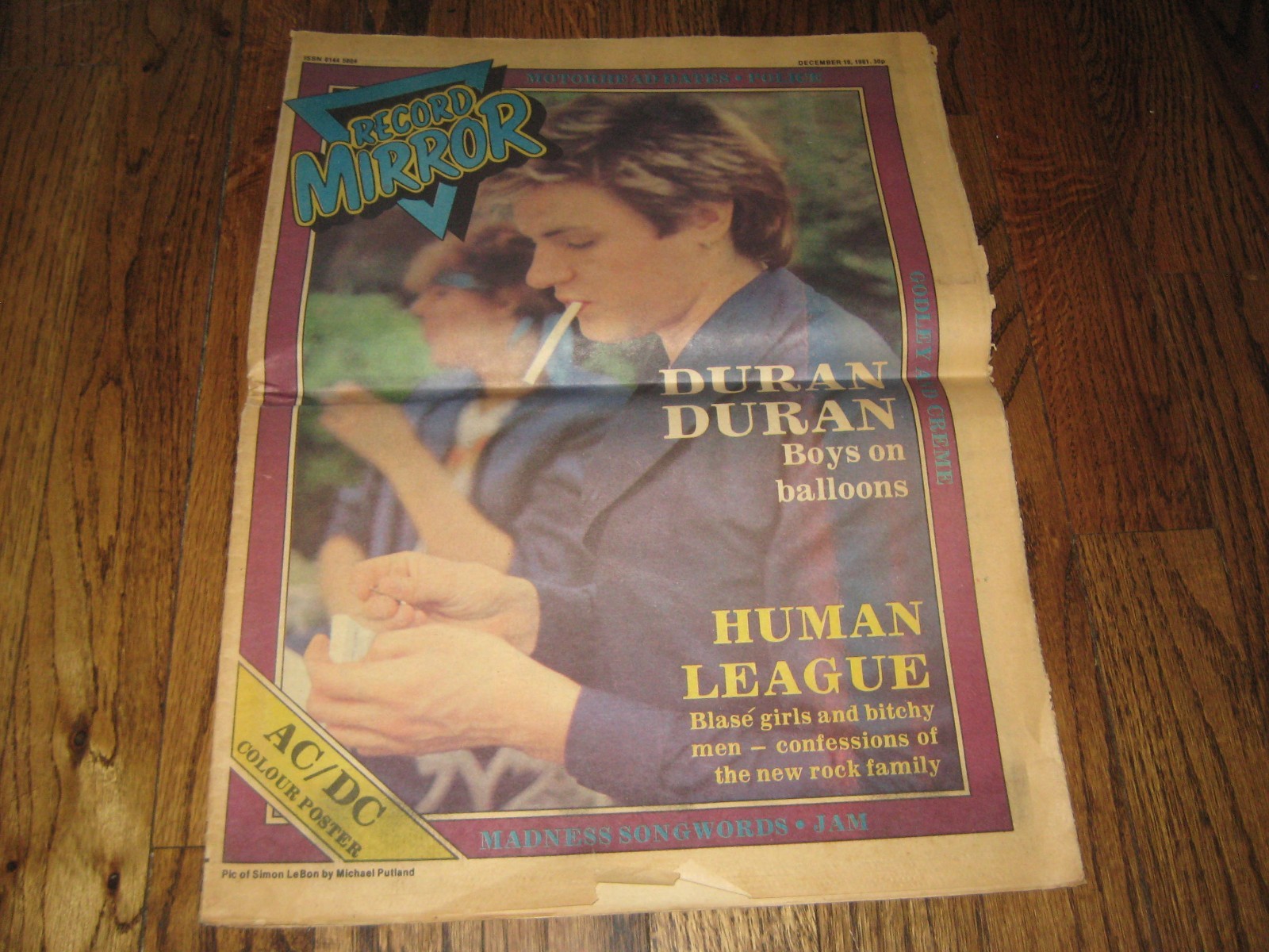 Record Mirror Magazine December 81 Duran Duran Depeche Mode Ac Dc Human League