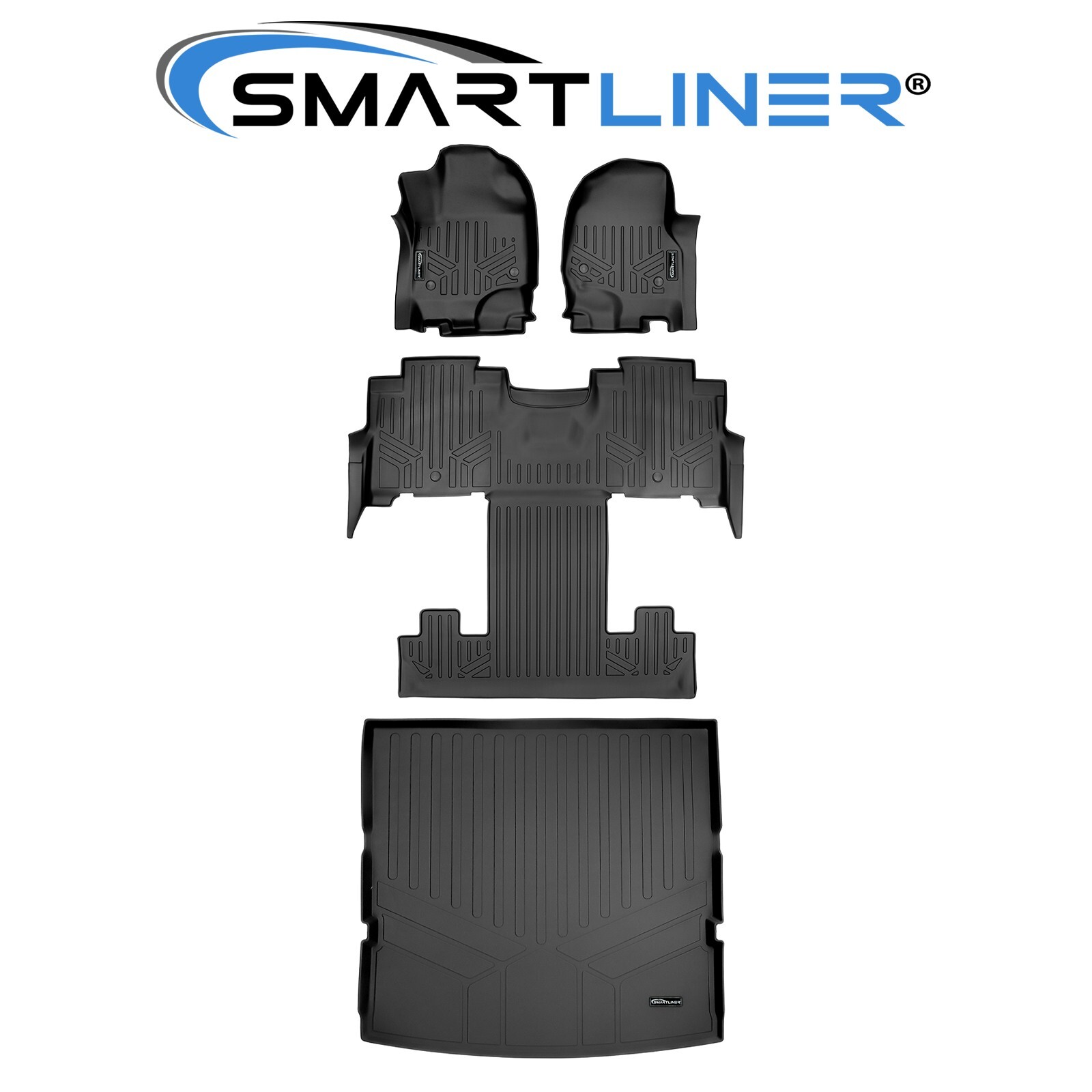 SMARTLINER Floor Mats Cargo Trunk Liner Set 2018-2024 Ford Expedition Navigator