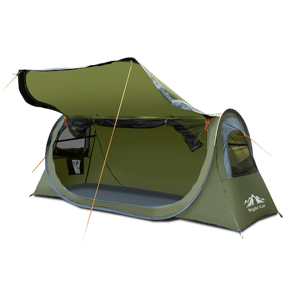 Night Cat 1 Person Instant Cabin Camping Tent Waterproof Easy Setup Tunnel Tent