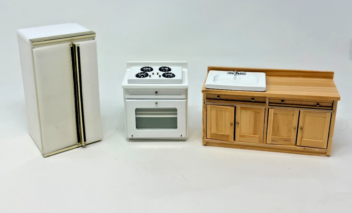 Dollhouse Miniature Kitchen Furniture Lot 1:12 Scale Dollhouse Miniature Kitchen Furniture Lot 1:12 Scale