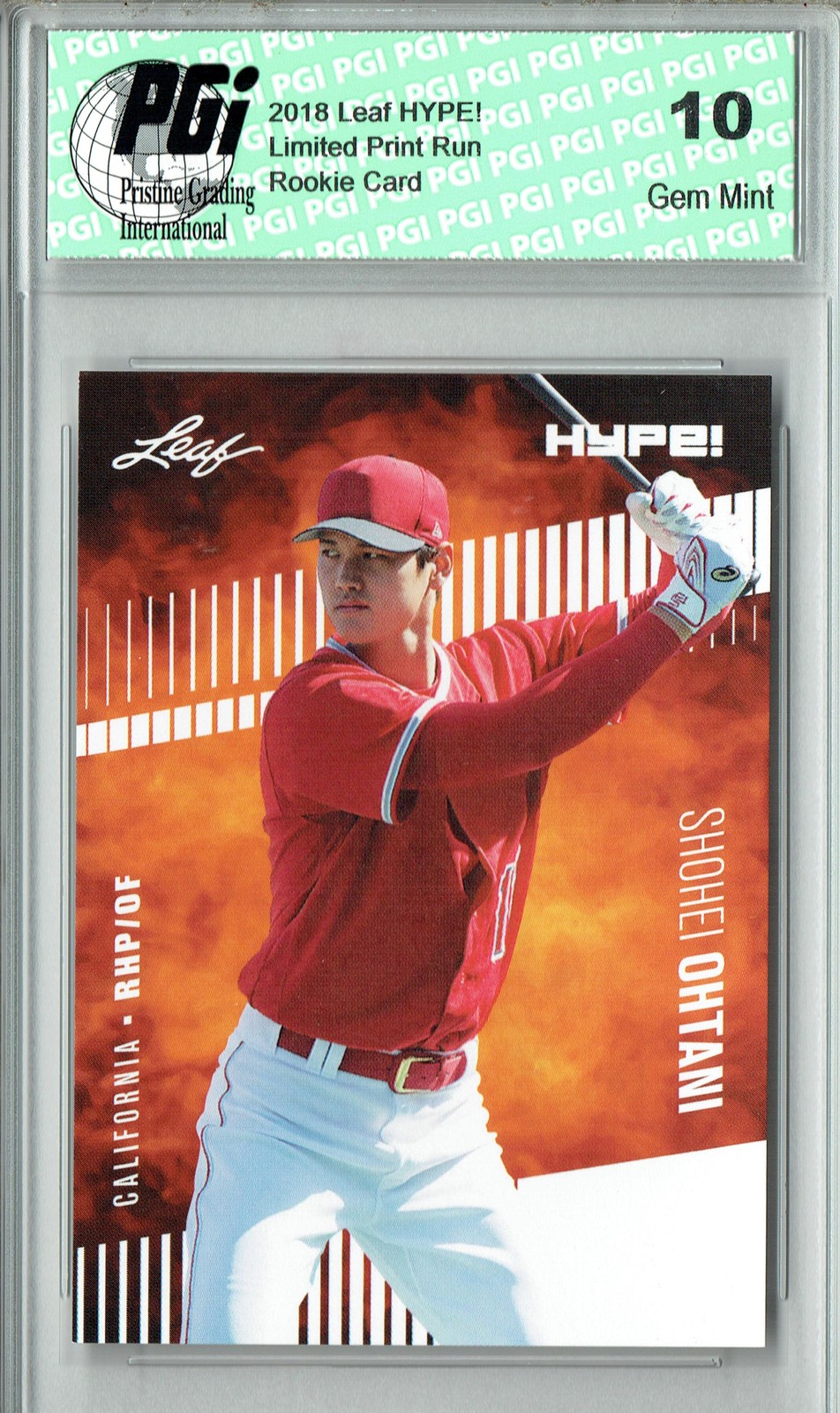 Shohei Ohtani 2018 Leaf HYPE #10 Just 5000 Ever Made Rookie Card PGI 10 Dodgers