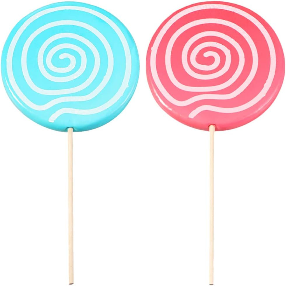 2Pcs Lollipop Prop, 13 X 5.5 Inches Large Candy Ornament, Foam Fake
