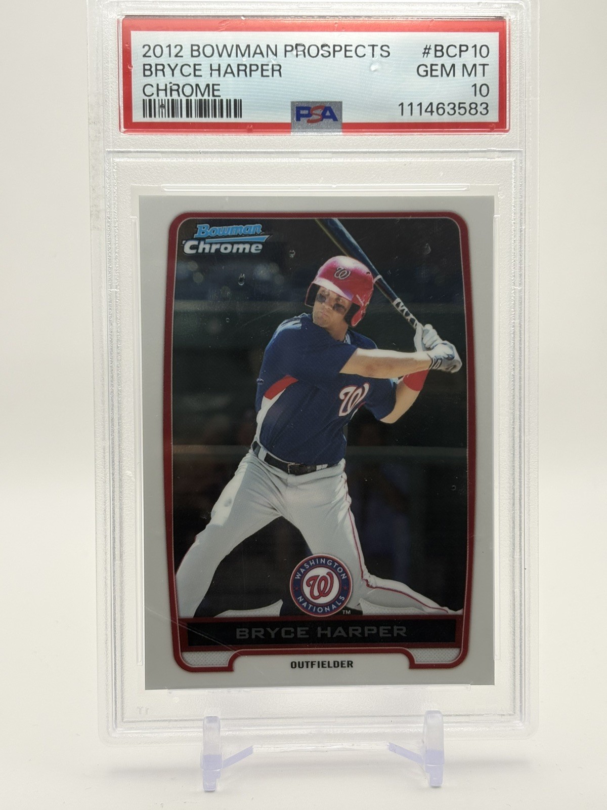 2012 Bowman Prospects BRYCE HARPER PSA 10 GEM MINT