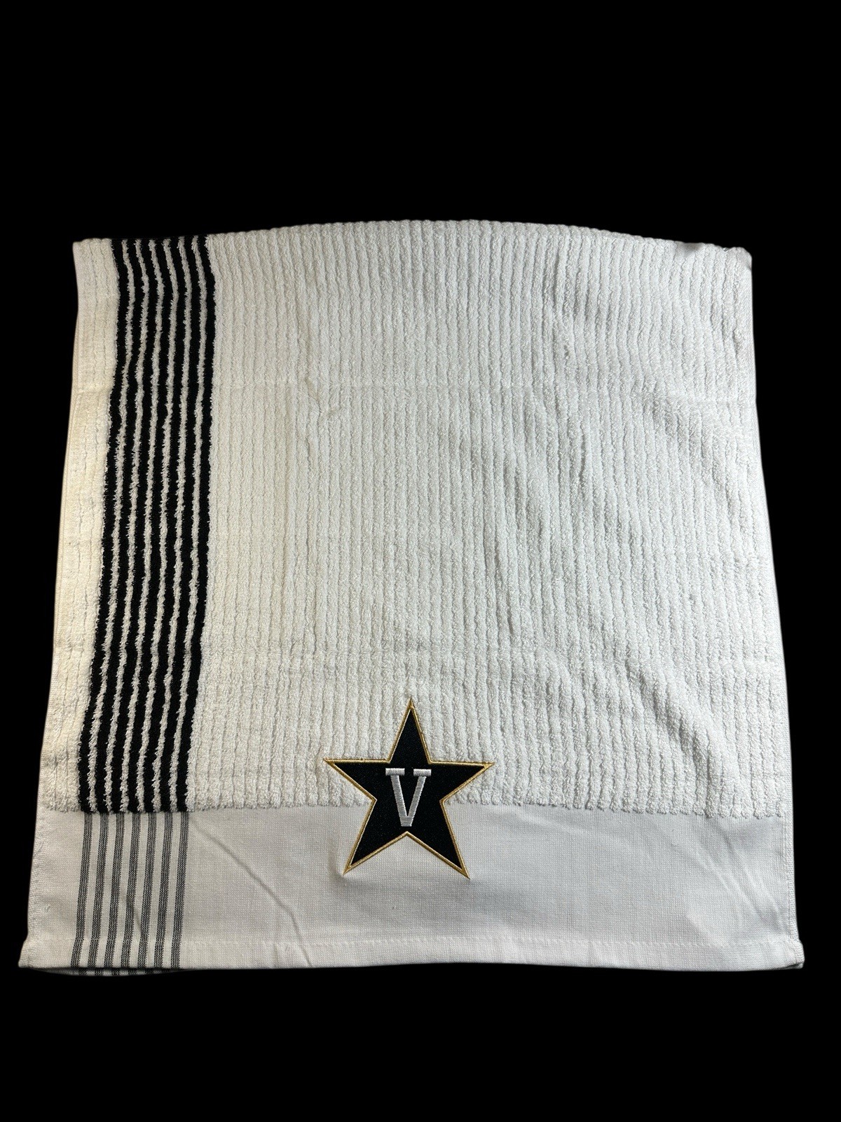 Vanderbilt University Golf Caddy Towel / 44in x 24in (39k Stitches) 2 Logos