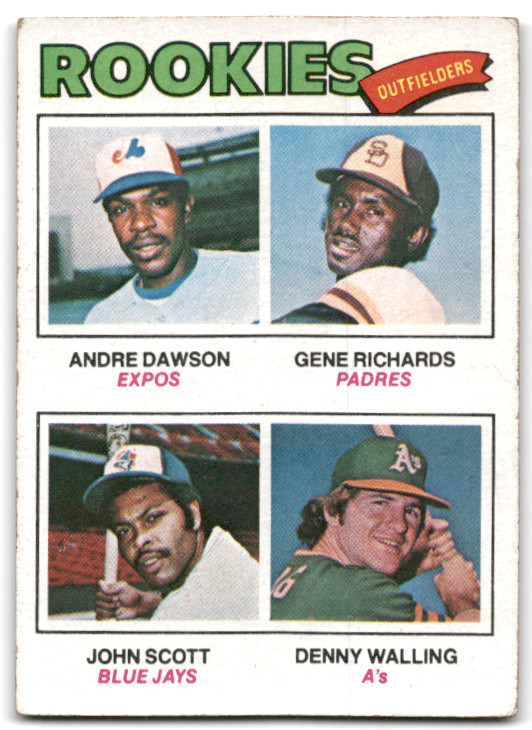 1977 Topps ANDRE DAWSON / GENE RICHARDS / JOHN SCOTT / DENNY WALLING #473 RC