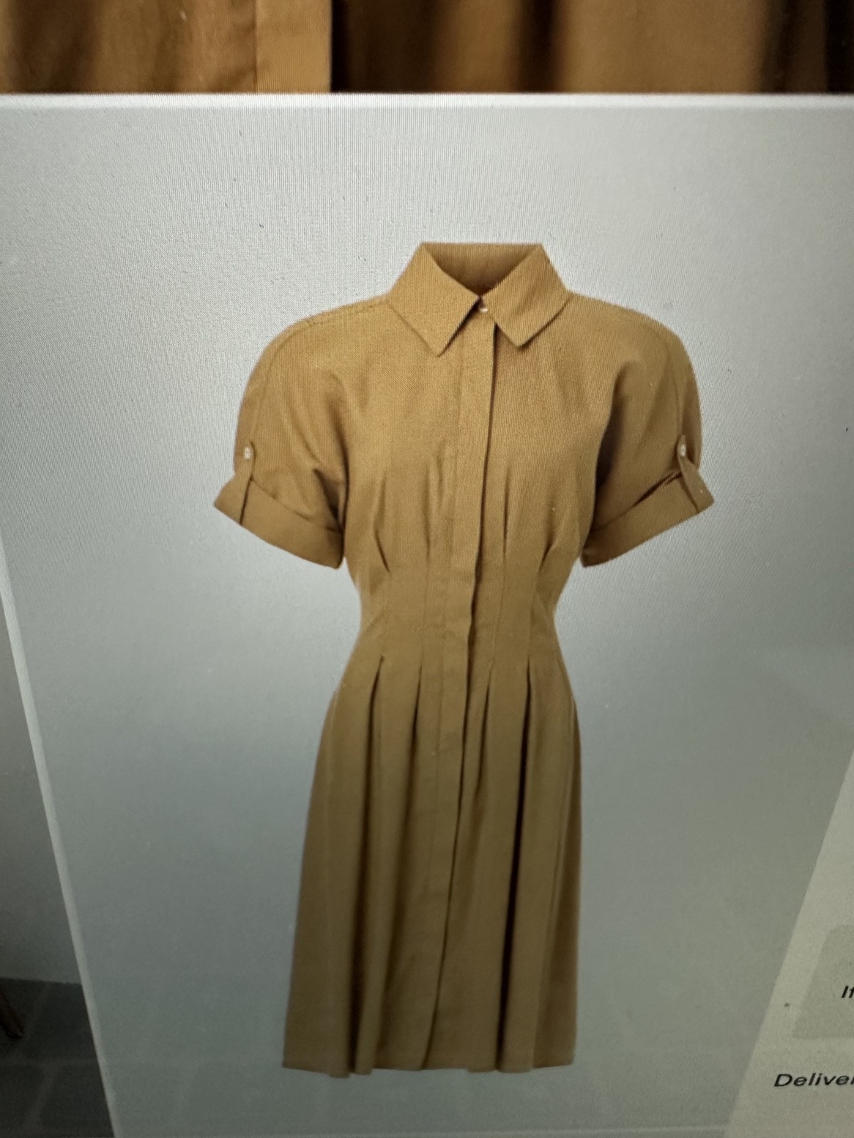 ADAVI DRESS VEONICA BEARD COLOR LIGHT BROWN SIZE 2 ADAVI DRESS VEONICA BEARD COLOR LIGHT BROWN SIZE 2