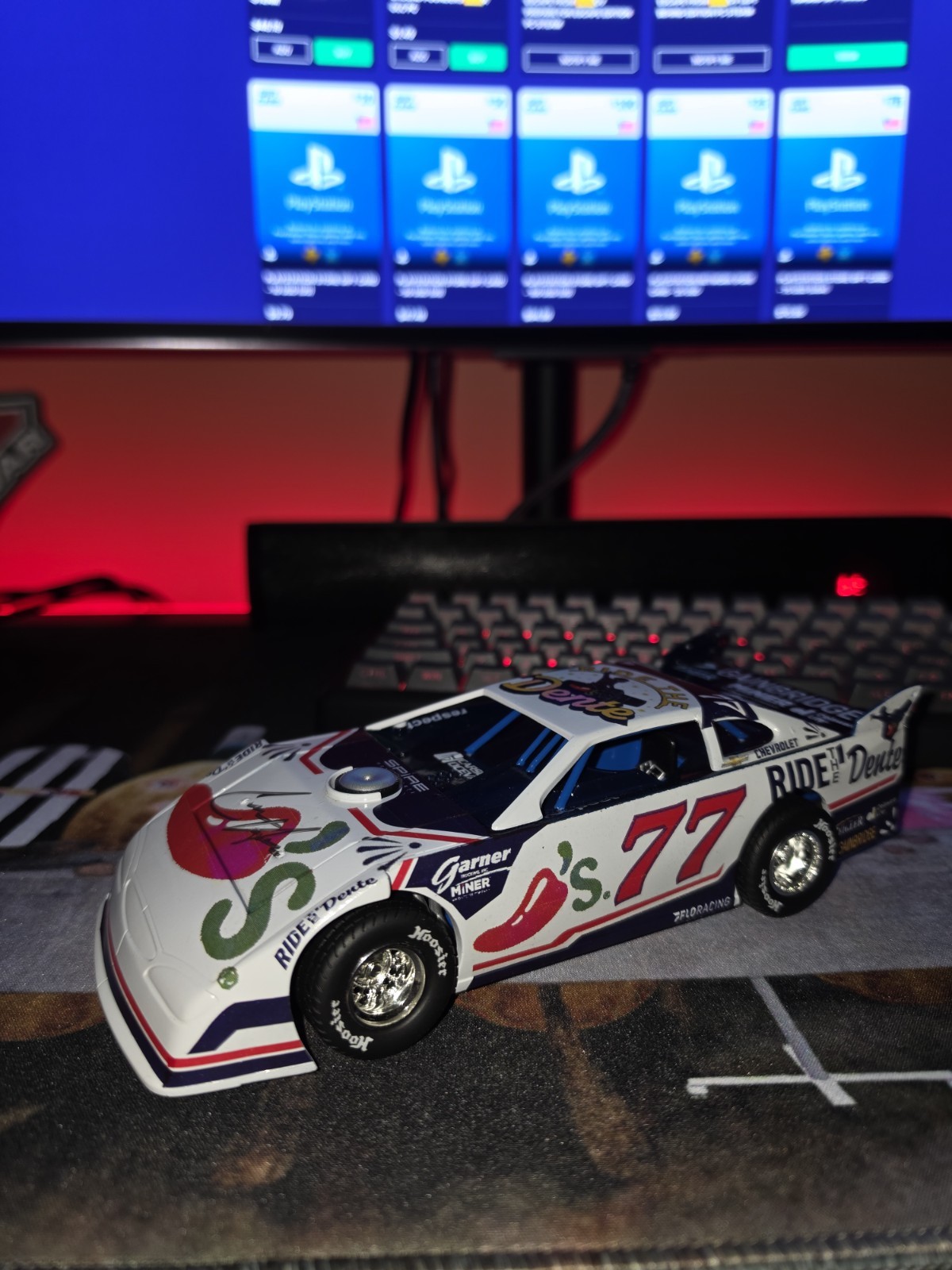 Carson Hocevar Dirt Late Model Ride The Dente White Signed Track Auto Carson Hocevar Dirt Late Model Ride The Dente White Signed Track Auto
