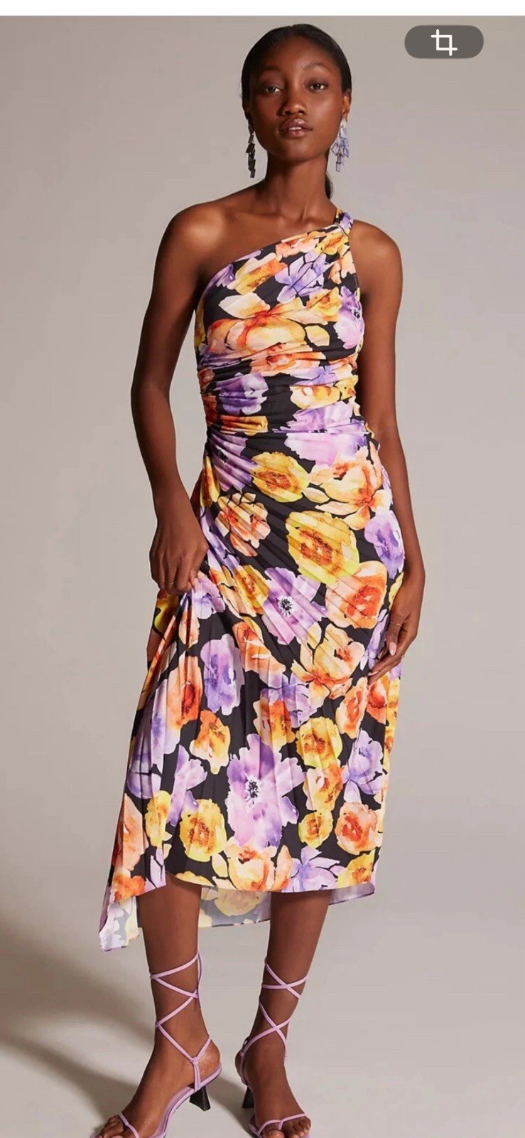 NWT Anthropologie size P/M midi dress by Geisha designs one shoulder floral NWT Anthropologie size P/M midi dress by Geisha designs one shoulder floral
