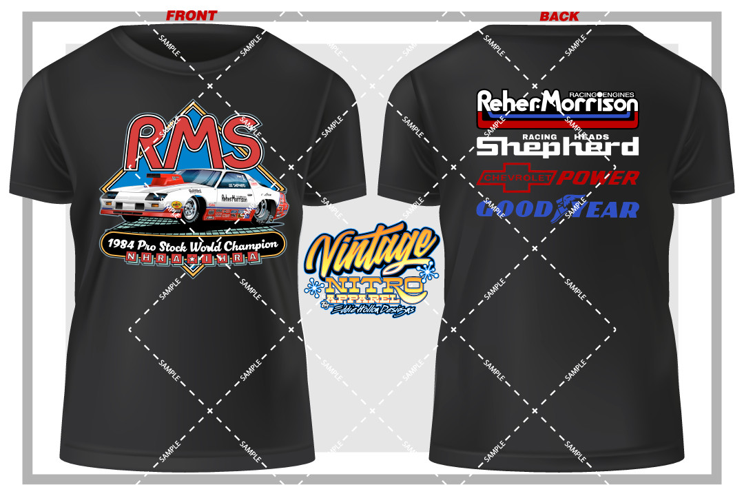 Reher-Morrison-Shepherd RMS-1984 Camaro Pro Stock (333) T-Shirt Reher-Morrison-Shepherd RMS-1984 Camaro Pro Stock (333) T-Shirt