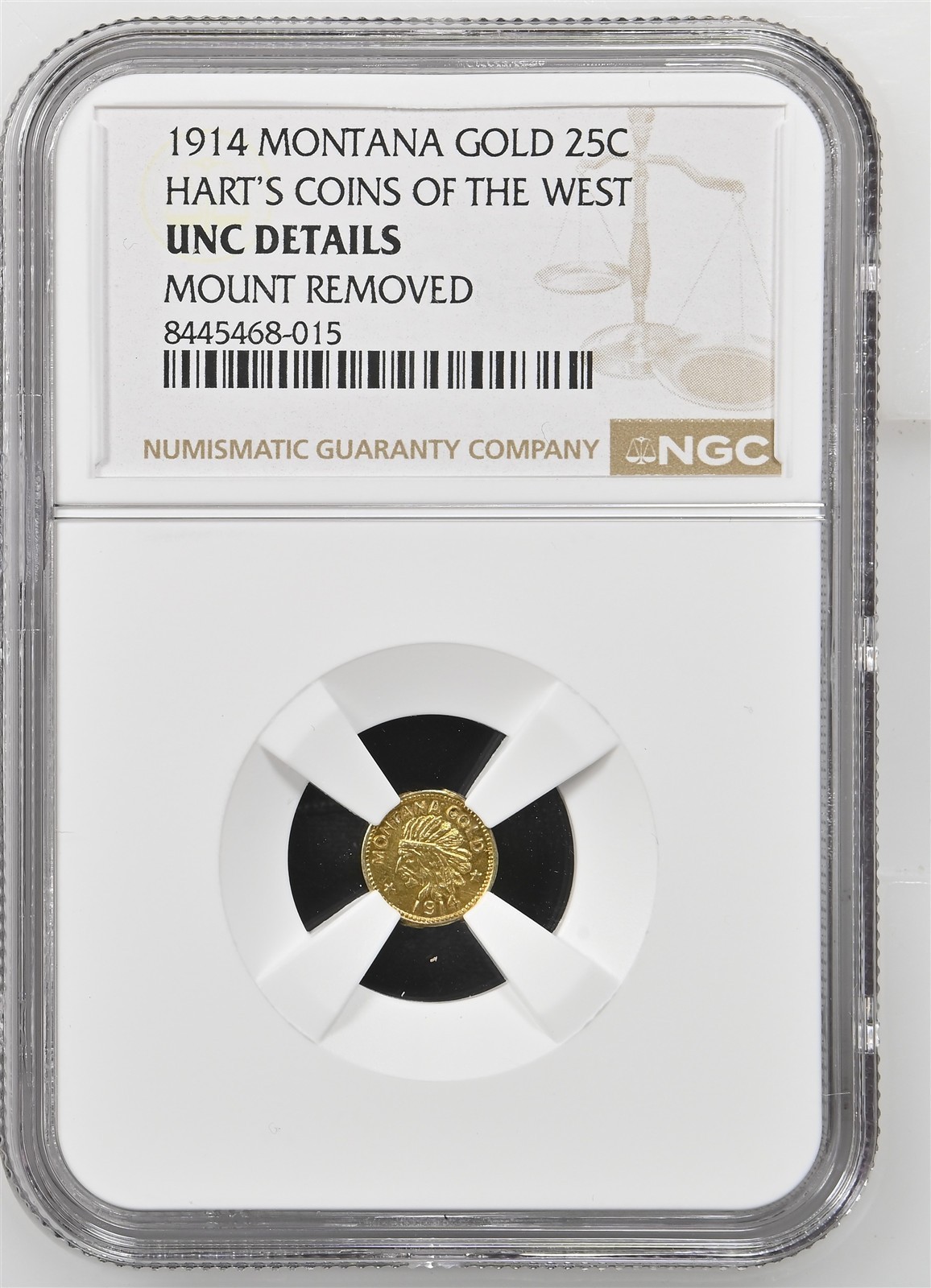 1914 G25C Montana Gold / California Gold / NGC UNC / Hart\'s Coins of the West