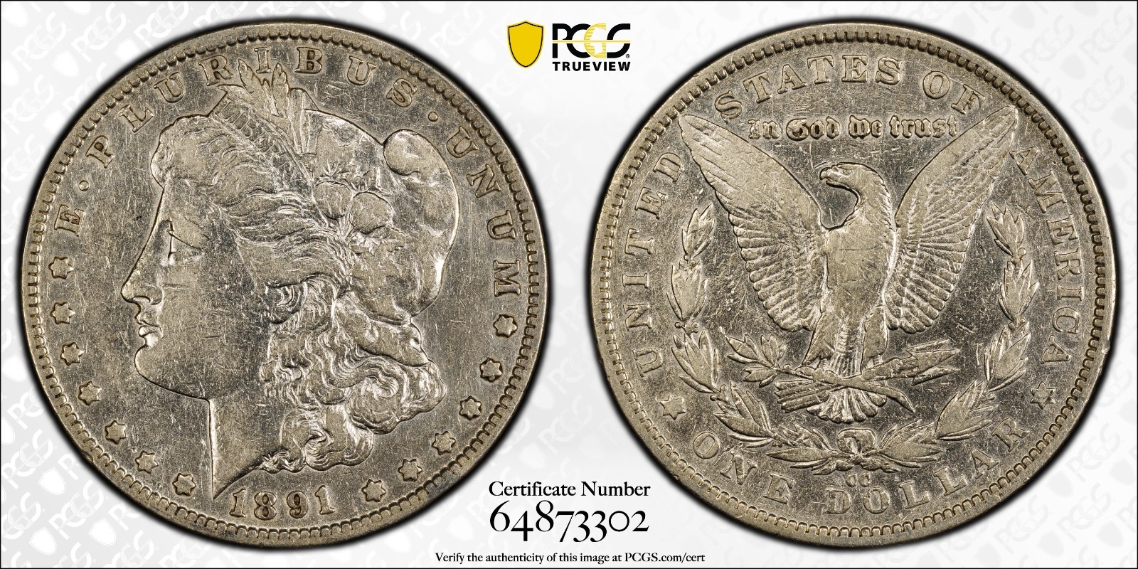 1891 CC MORGAN $1 JUST GRADED PCGS DETAILS VF BETTER CARSON CITY 1891 CC MORGAN $1 JUST GRADED PCGS DETAILS VF BETTER CARSON CITY