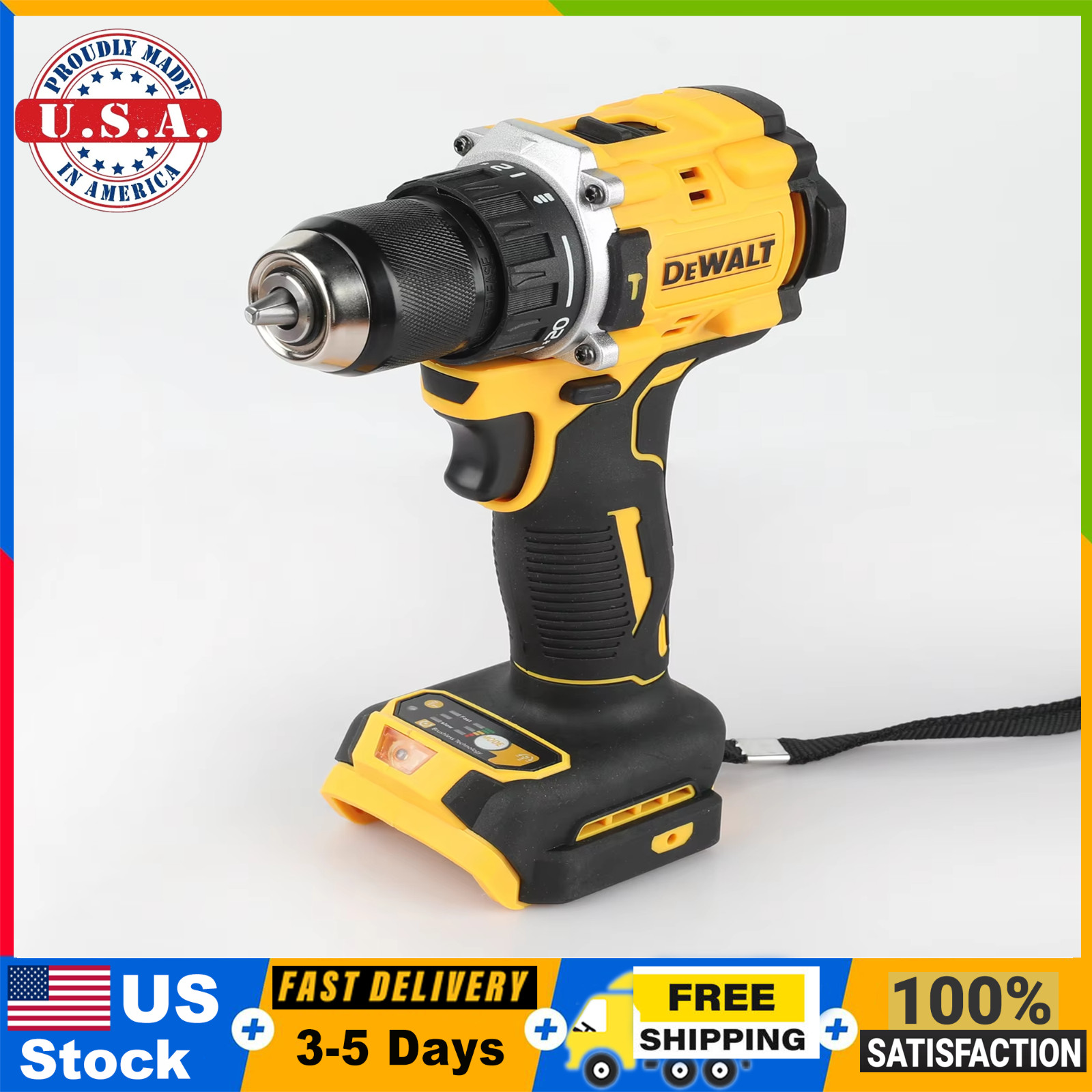DEWALT 20V MAX XR Brushless Compact Hammer Drill DCD805B, 1/2\