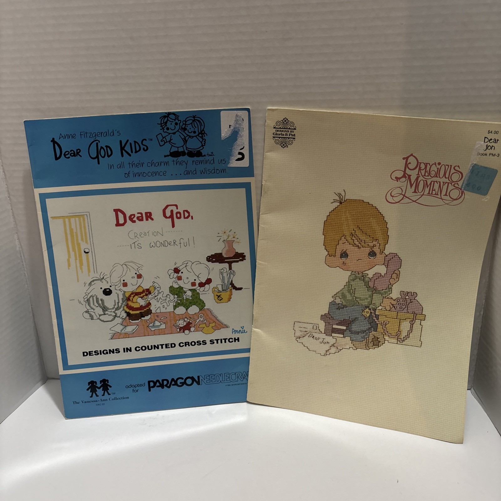 Vintage Precious Moments & Dear God Cross Stitch Books.