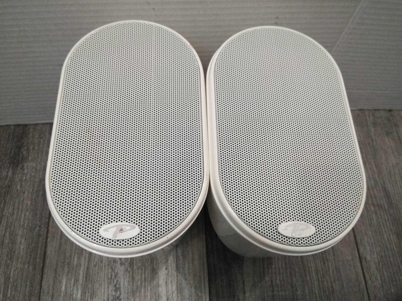 Paradigm Millenia One Speakers White (2) Pair with wall brackets Paradigm Millenia One Speakers White (2) Pair with wall brackets