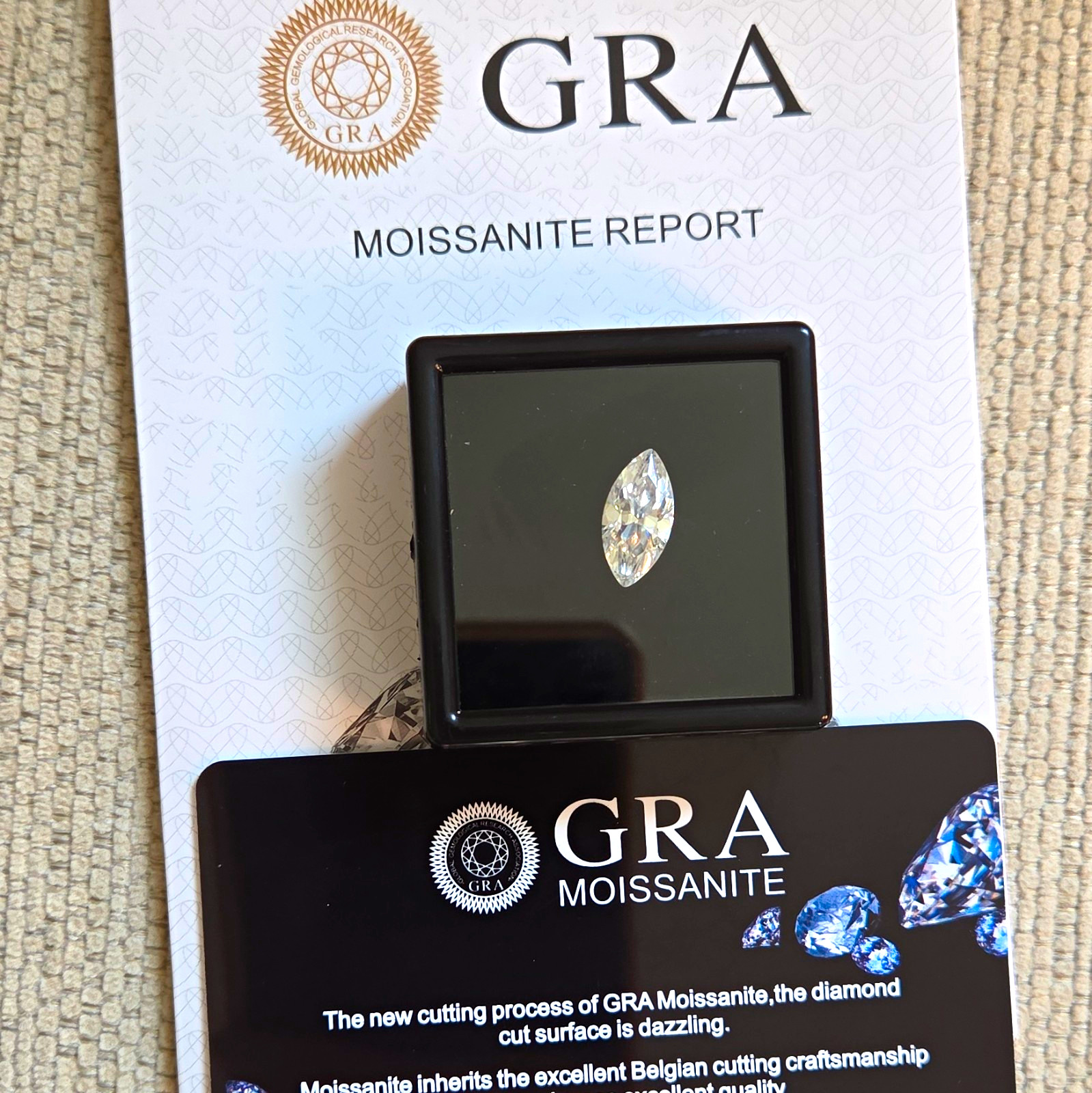 3.0ct Marquise Moissanite Loose Gem 7x14mm D VVS1 Excellent GRA 3.0ct Marquise Moissanite Loose Gem 7x14mm D VVS1 Excellent GRA
