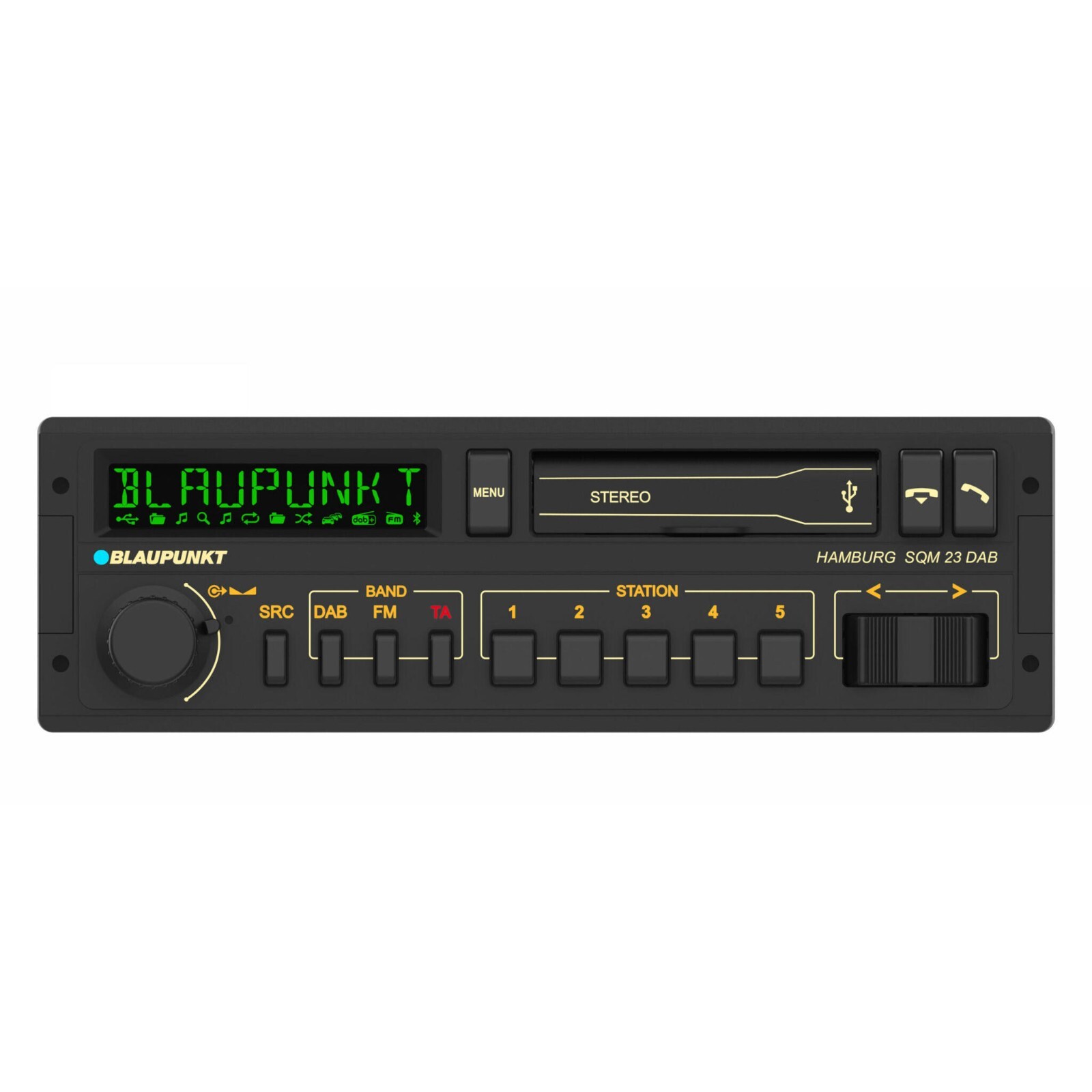 Blaupunkt Hamburg SQM 23 Retro Car Radio Stereo DAB 1980s USB MP3 Bluetooth AUX