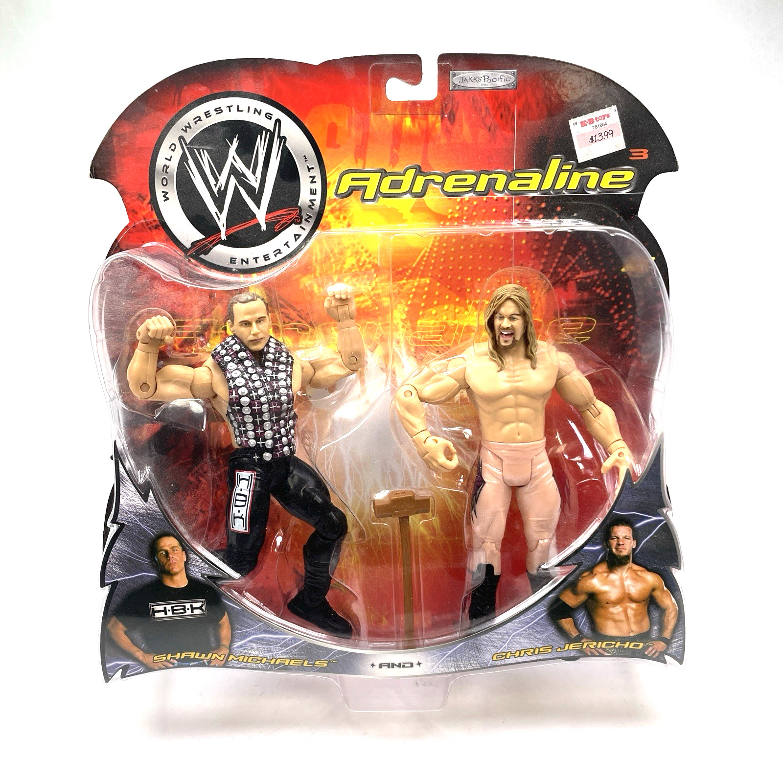 Shawn Michaels & Chris Jericho WWE Adrenaline Figure 2-Pack Jakks New Sealed