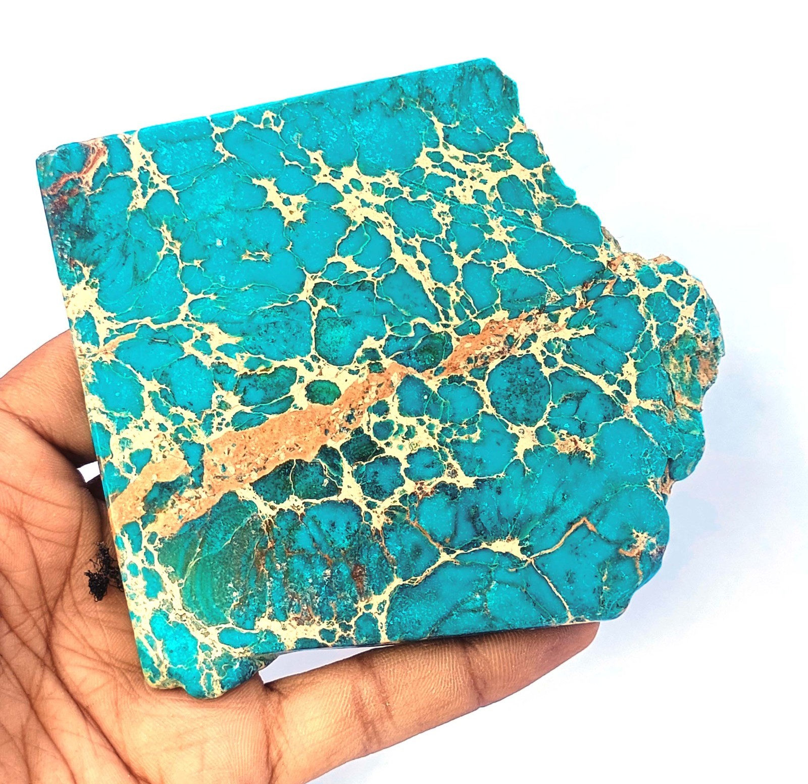 609.0 Ct Natural Sky-Blue Turquoise Slab Rough EGL Certified Loose Gems 6GGK