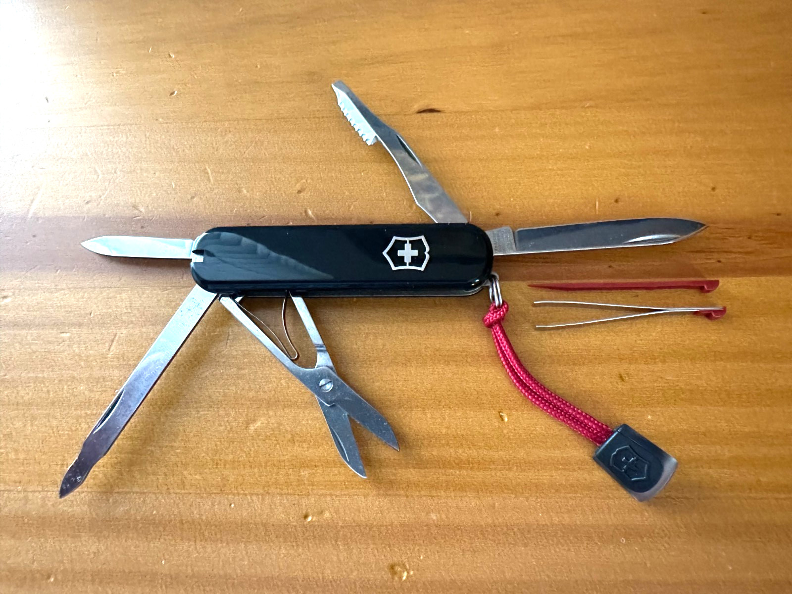 Victorinox Swiss Army Knife Executive SS Black w/Scissor Screw 1980s Rare 74mm