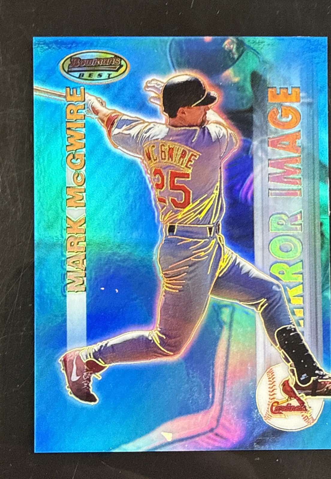 1999 Bowman\'s Best - Mirror Image Mark McGwire, Pat Burrell #M10 Refractor (RC) 1999 Bowman\'s Best - Mirror Image Mark McGwire, Pat Burrell #M10 Refractor (RC)
