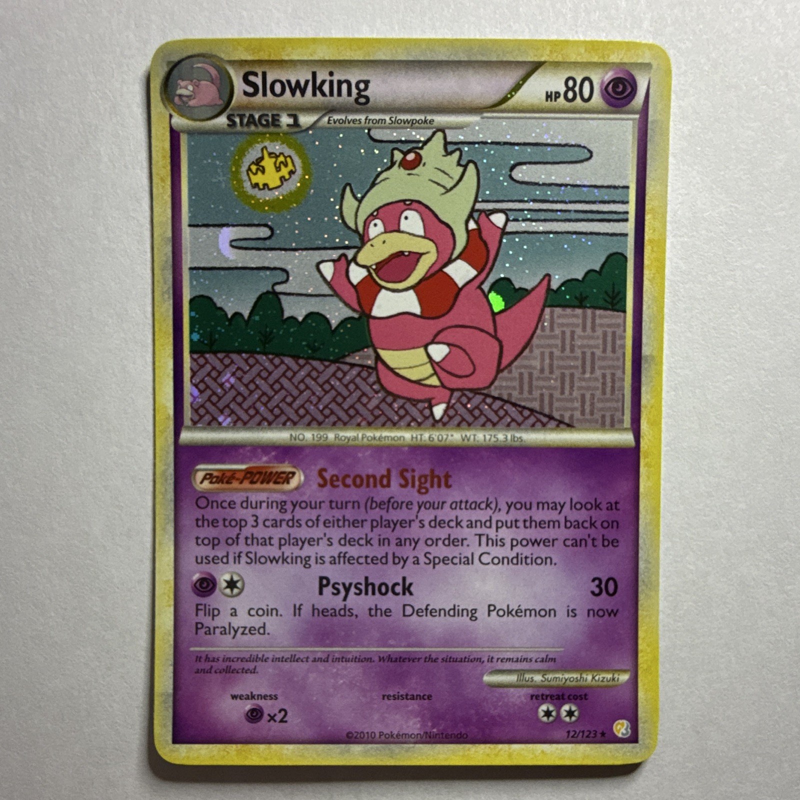 2010 POKEMON HGSS 12/123 SLOWKING HOLO RARE - NMT PACK FRESH - SWIRL 🌀 2010 POKEMON HGSS 12/123 SLOWKING HOLO RARE - NMT PACK FRESH - SWIRL 🌀