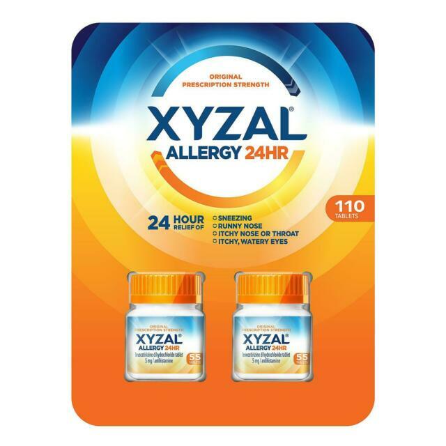 XYZAL Allergy Treatment  Tablet 24 Hours , 5mg - 110 Count NEW, expires 09/2027