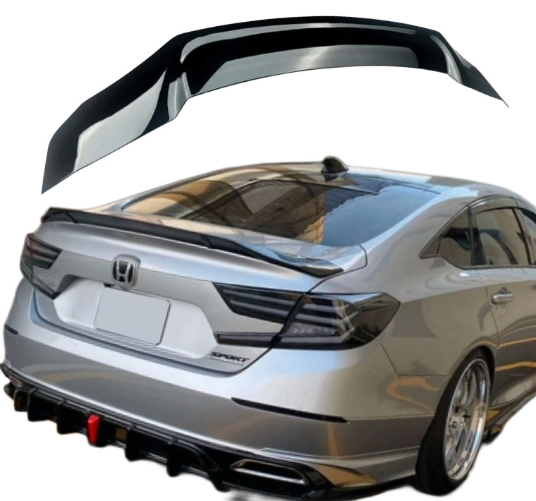 JDM RS Duckbill Highkick Gloss Black Trunk Spoiler Wing Fit 2018-22 Honda Accord JDM RS Duckbill Highkick Gloss Black Trunk Spoiler Wing Fit 2018-22 Honda Accord