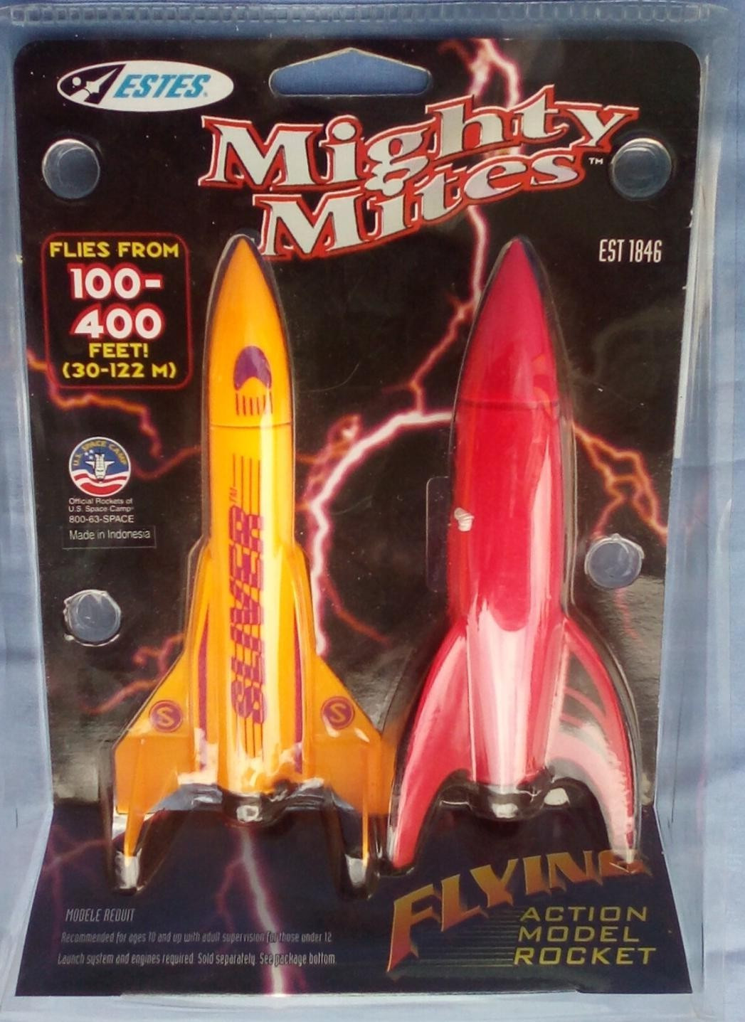 VTG 1999 ESTES MIGHTY MITES FLYING ACTION MODEL ROCKETS FLIES 100-400 FT SEALED VTG 1999 ESTES MIGHTY MITES FLYING ACTION MODEL ROCKETS FLIES 100-400 FT SEALED