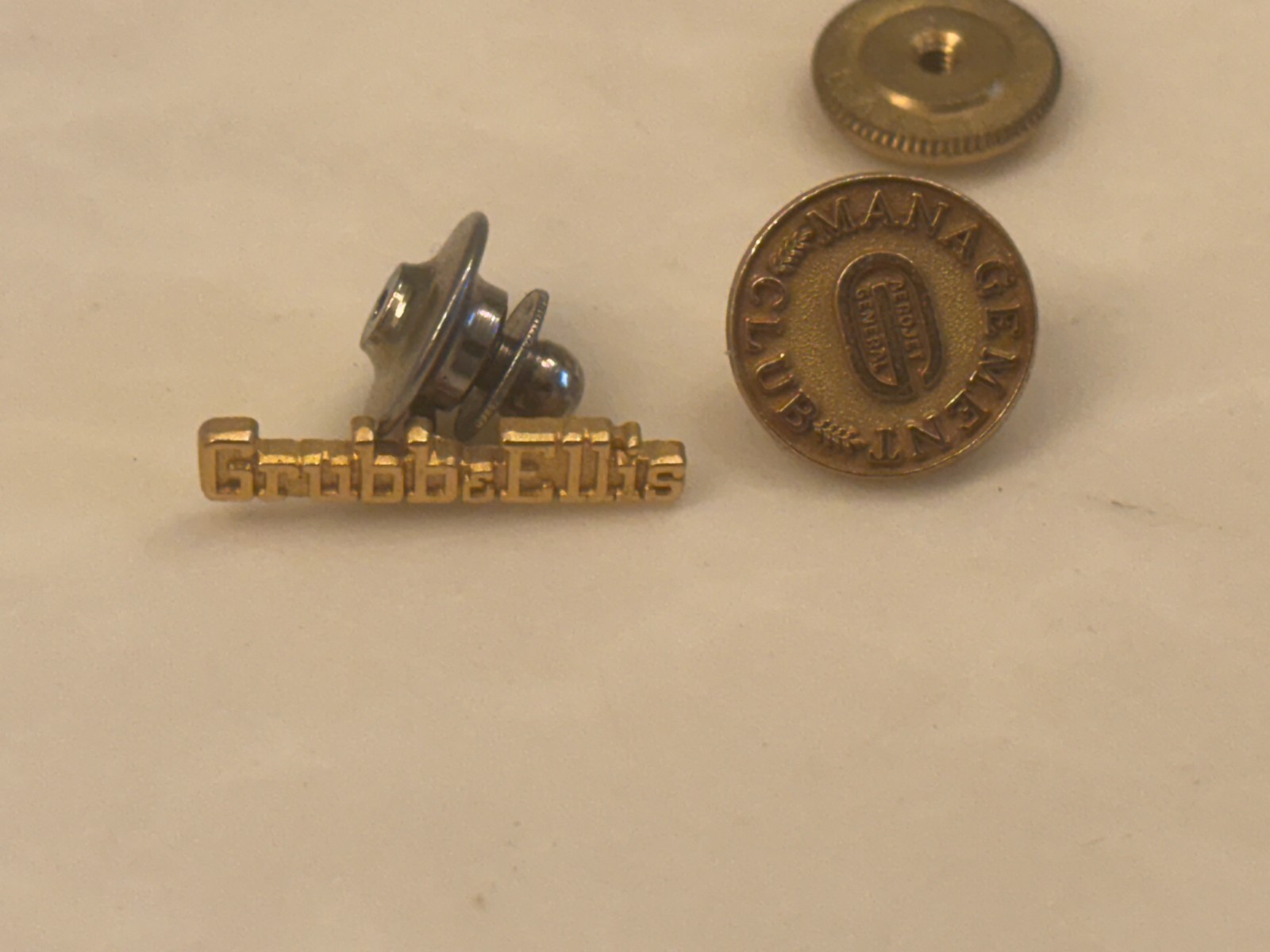 Vintage Grubb & Ellis & Aerojet General 10K gp Tie Tack 24k gp
