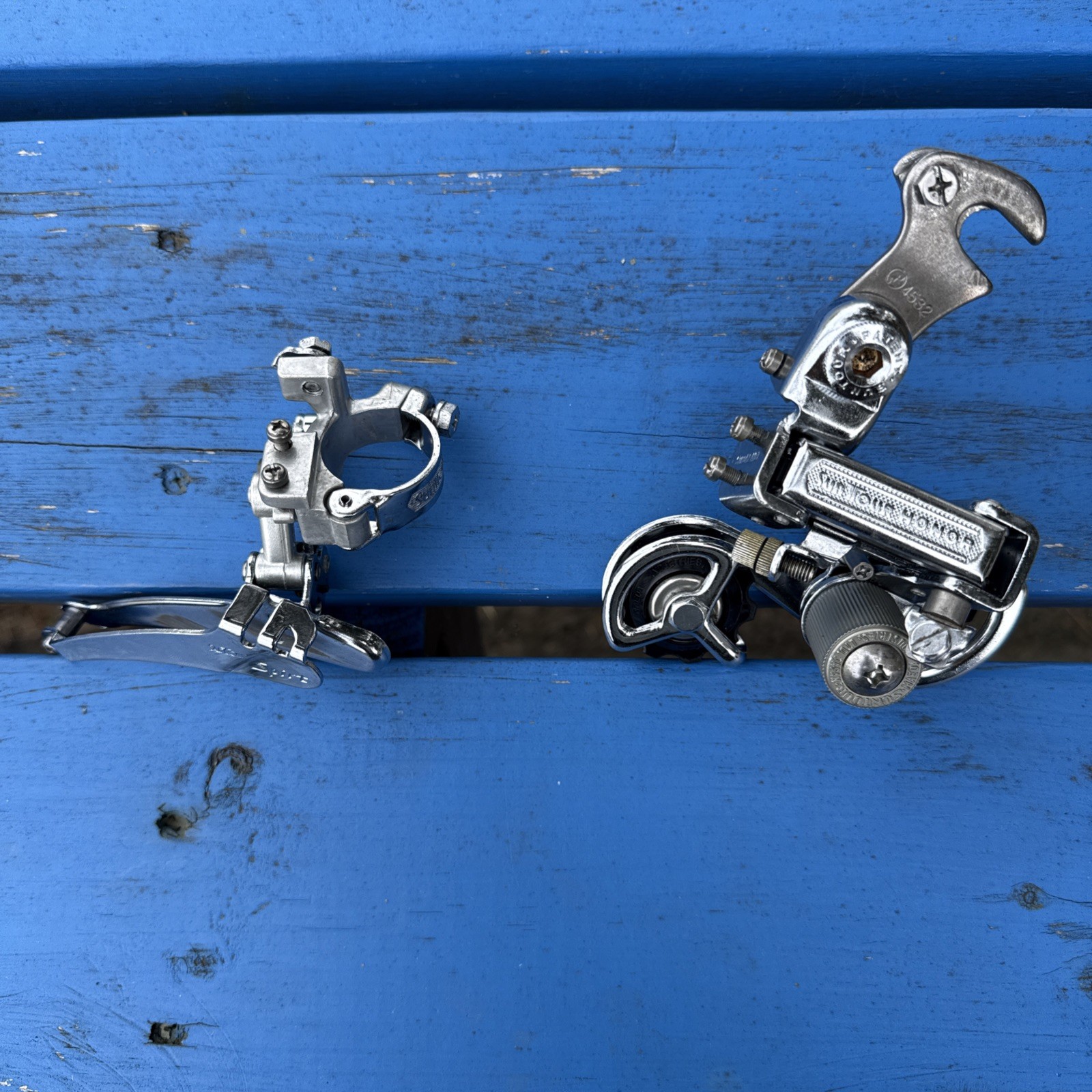 Vintage Suntour Honor Rear Derailleur Japan 10 Speed 80’s Road Bike + Front 28.6
