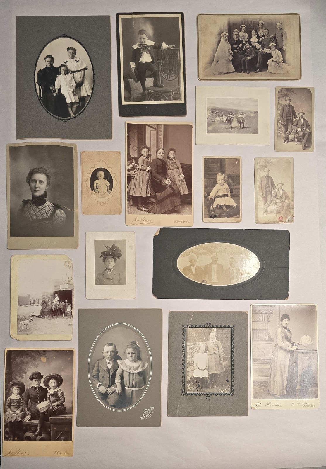 Antique Victorian Photo Lot 17 Cabinet Cards CDVs Family Portraits Ulverston Antique Victorian Photo Lot 17 Cabinet Cards CDVs Family Portraits Ulverston
