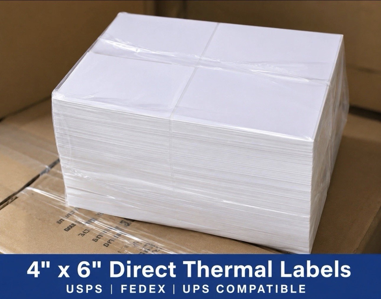6000ct 4x6 fanfold direct thermal shipping labels