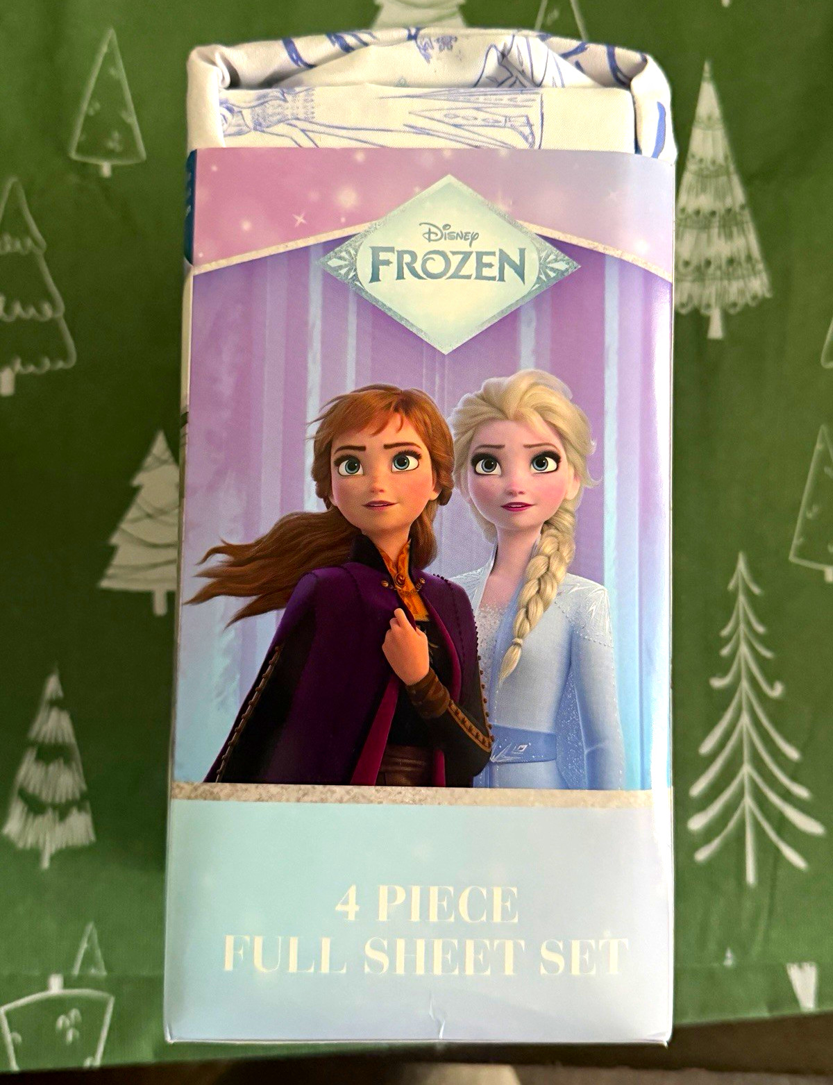 Disney Frozen Full 4-Piece Microfiber Sheet Set w/ Flat, Fitted & 2 Pillowcases