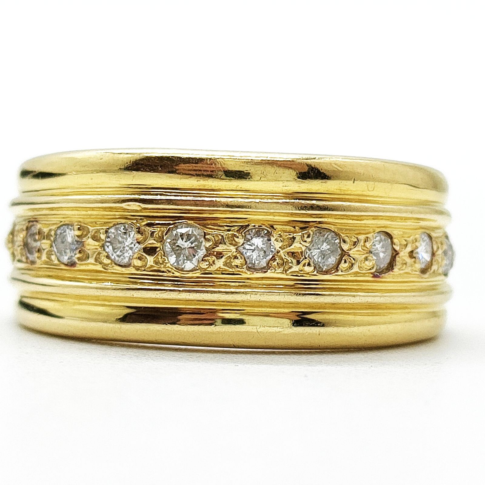 Jewelry Ring Natural Diamond 0.14ct Gold 2336425