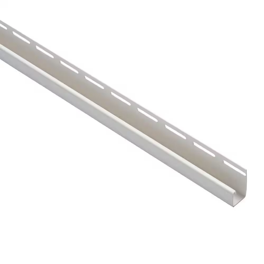 1/2 In. X 1-1/2 In. X 12.6 Ft. White J-Channel