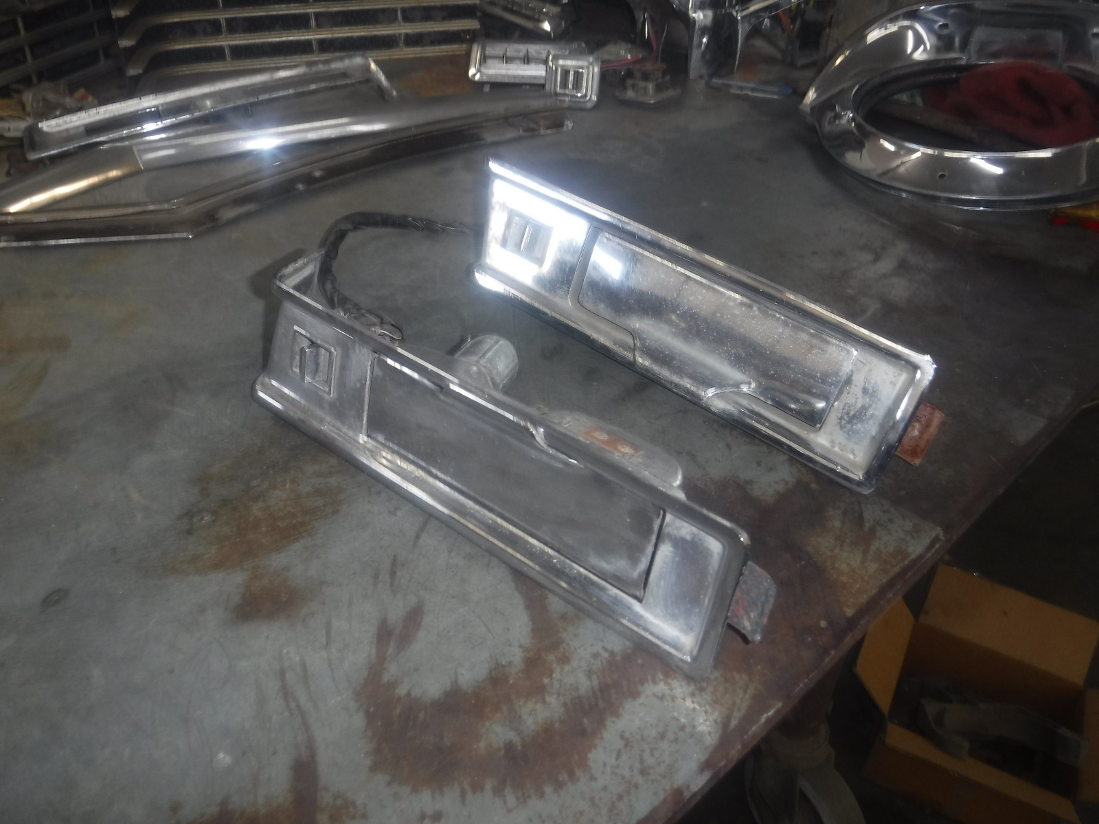 1971-73 Buick Riviera, rear quarter window switches, ash trays , chrome housings