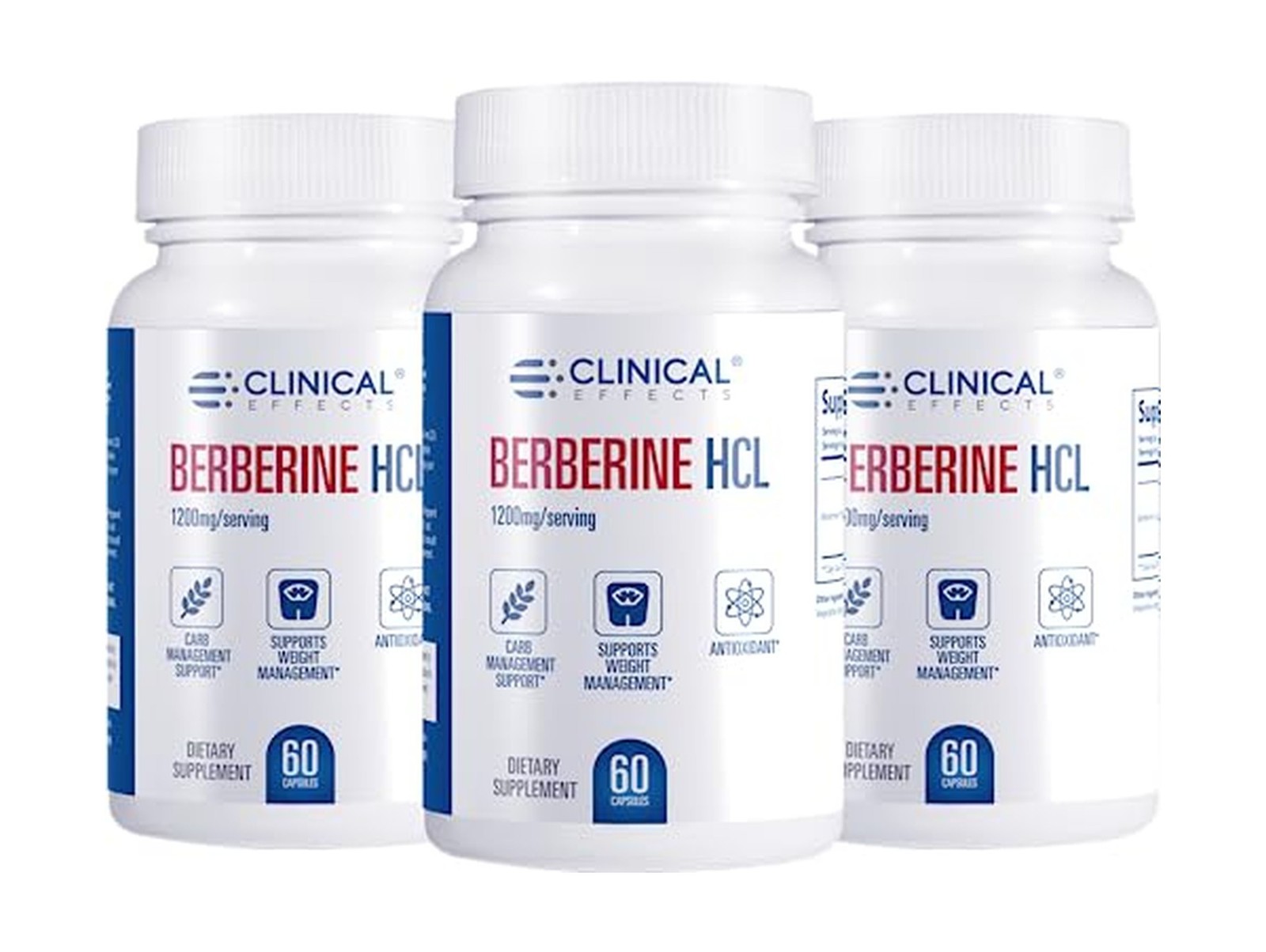 Clinical Effects Berberine HCL - Pure Berberine 1200mg - Liver Support - Vega...