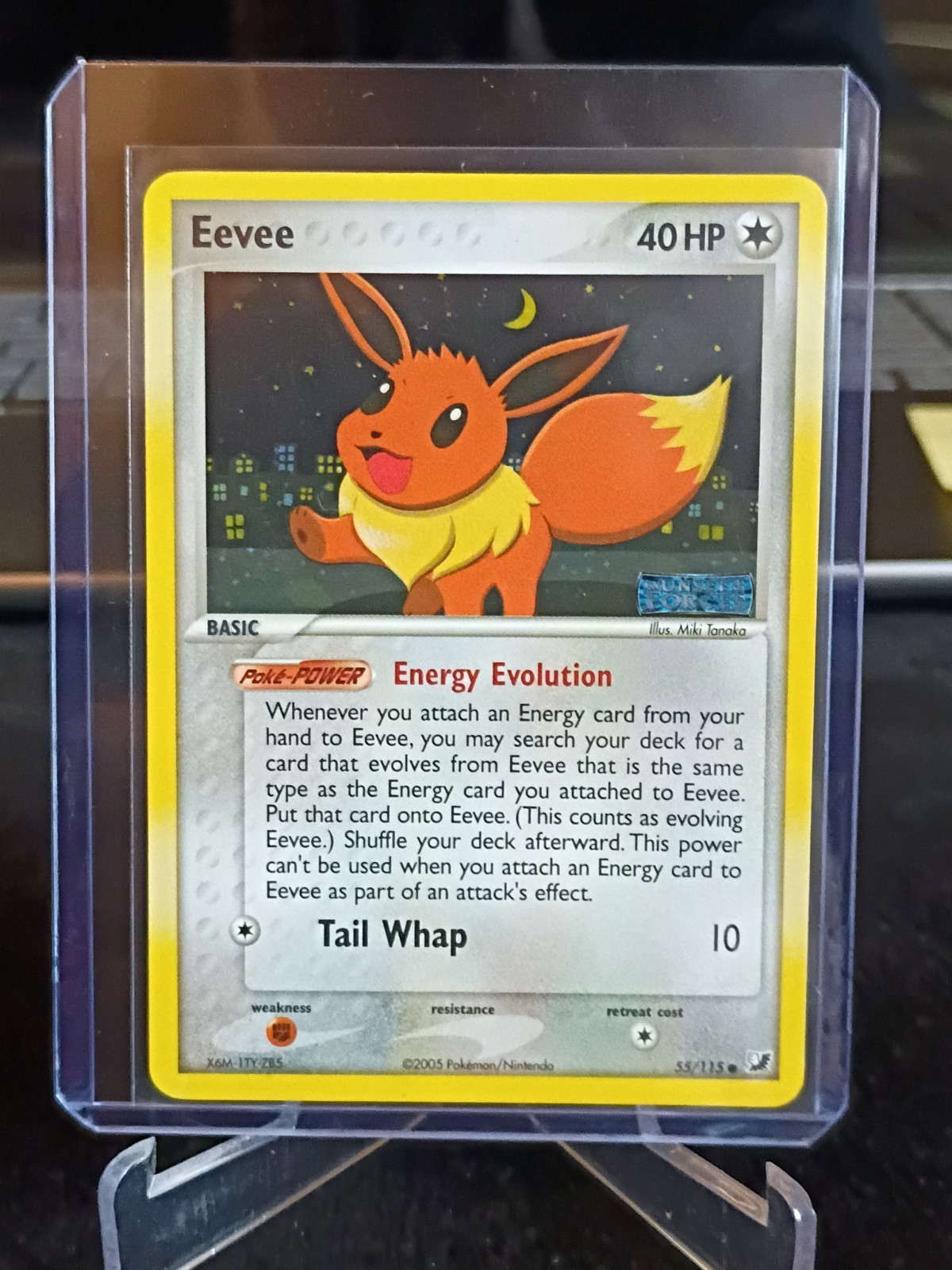 Eevee # 55/115  Reverse Holo Stamped Unseen Forces/Look Pics & Read Description 