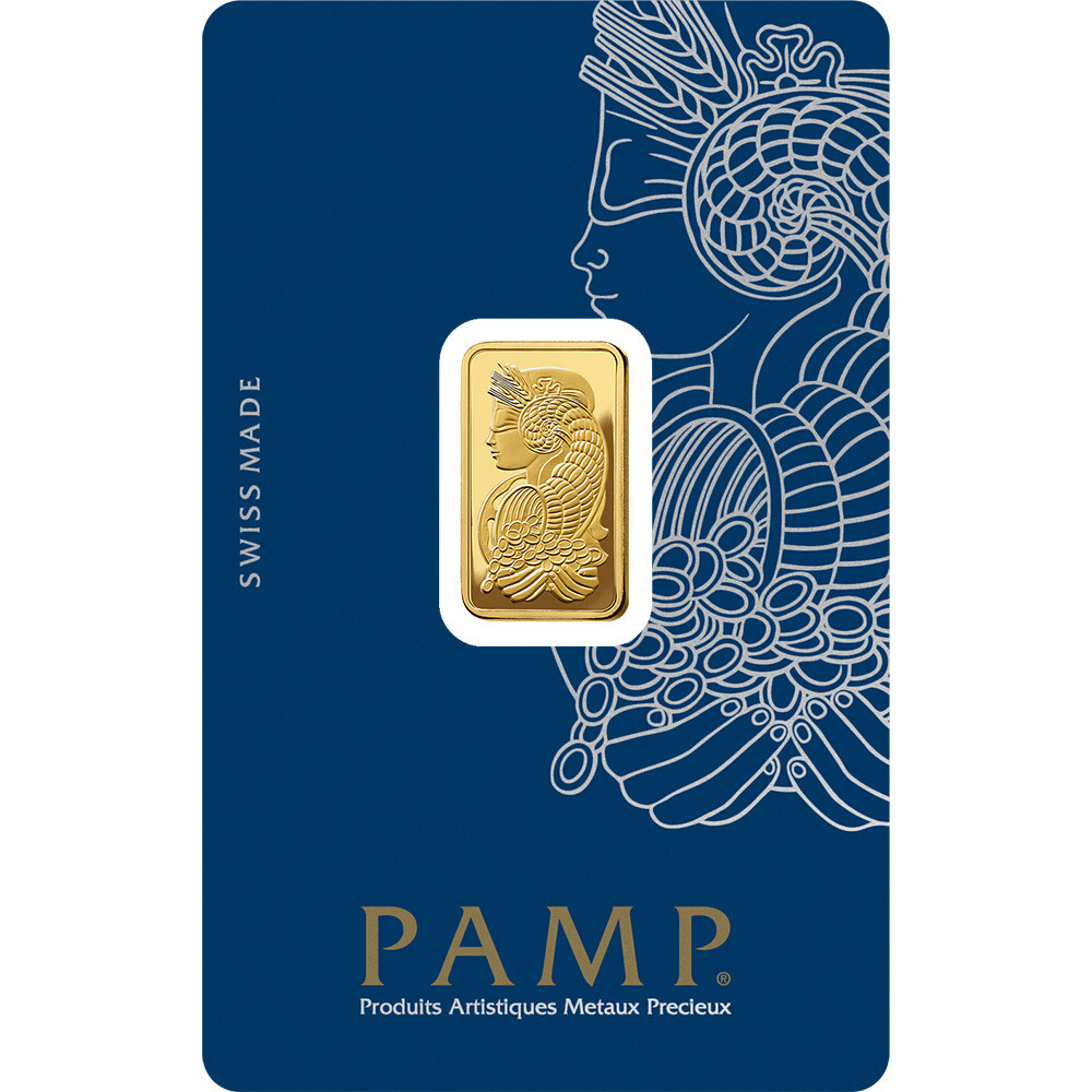 5 gram Gold Bar - PAMP Suisse - Fortuna - 999.9 Fine in Sealed Assay 5 gram Gold Bar - PAMP Suisse - Fortuna - 999.9 Fine in Sealed Assay