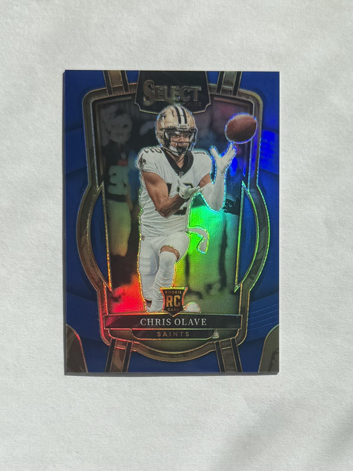 2022 Panini Select Club Level Chris Olave #229 Blue Prizm /99 RC