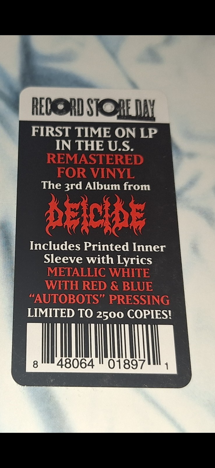 Deicide Once Upon The Cross Vinyl RARE