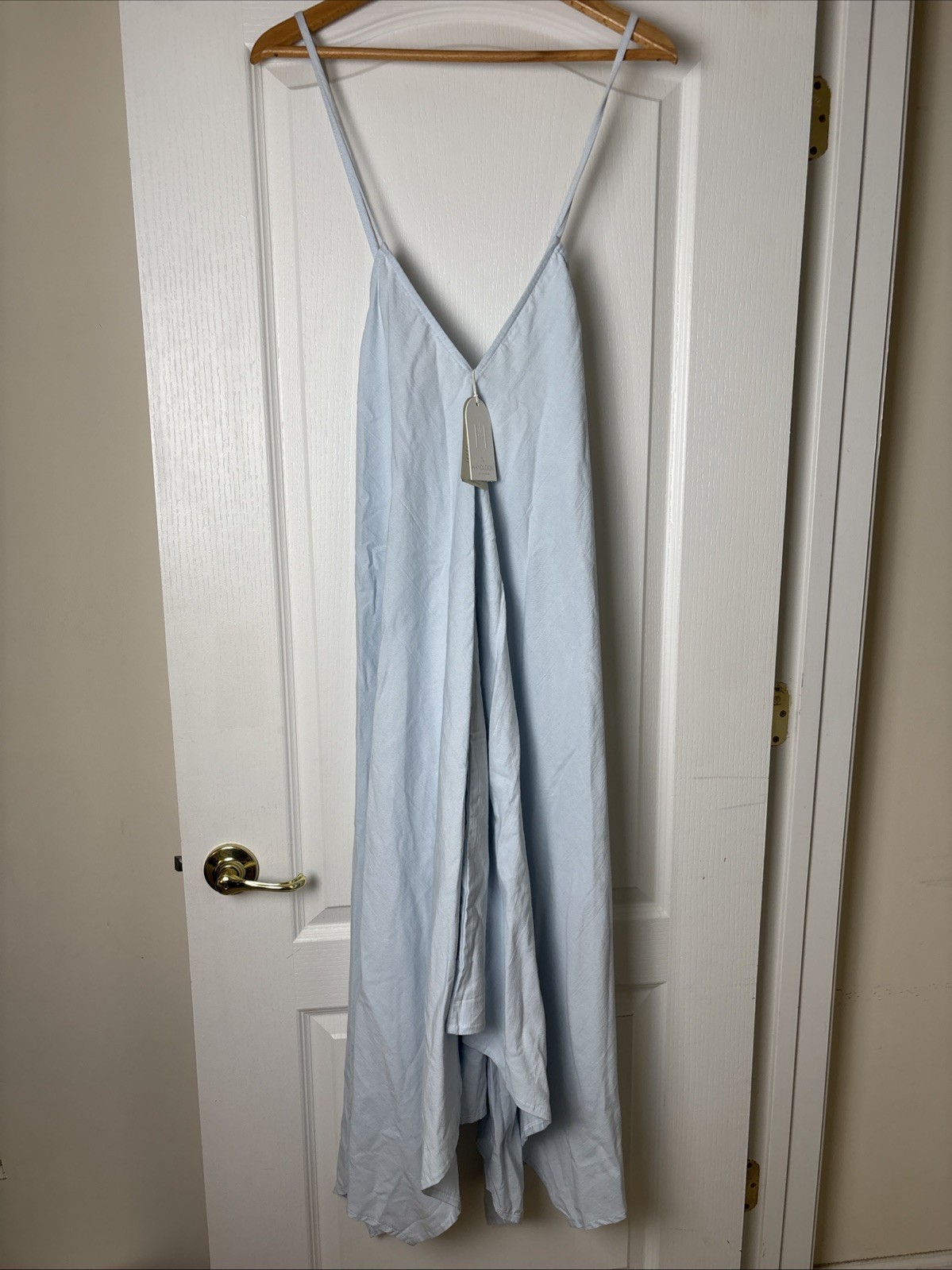 The handloom Los Angeles NWT $134 Women’s Light Blue Tie Back Sundress One Size