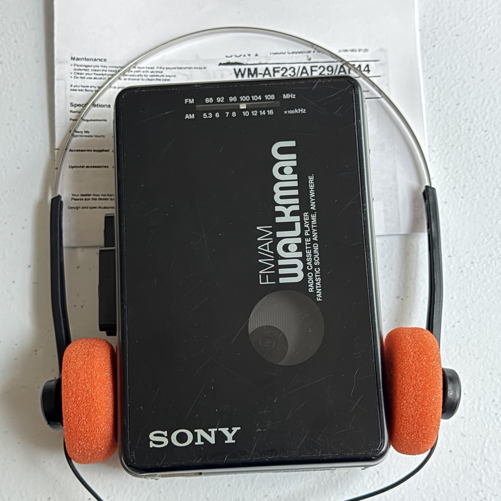 Sony Walkman WM-AF22 Radio Cassette Player - New Belts - Reconditioned
