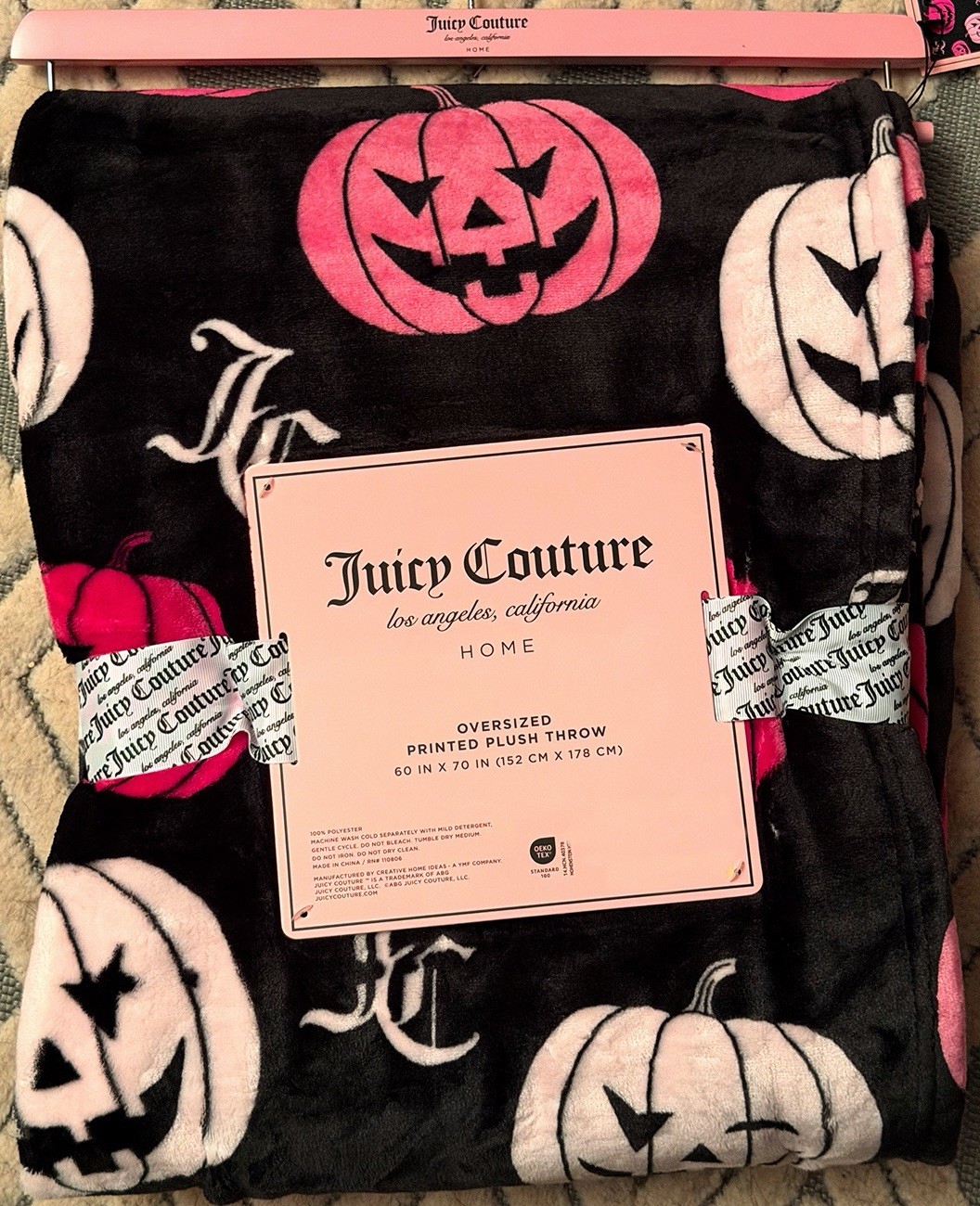 Juicy Couture Oversized Plush Throw Pumpkins Juicy Couture Oversized Plush Throw Pumpkins