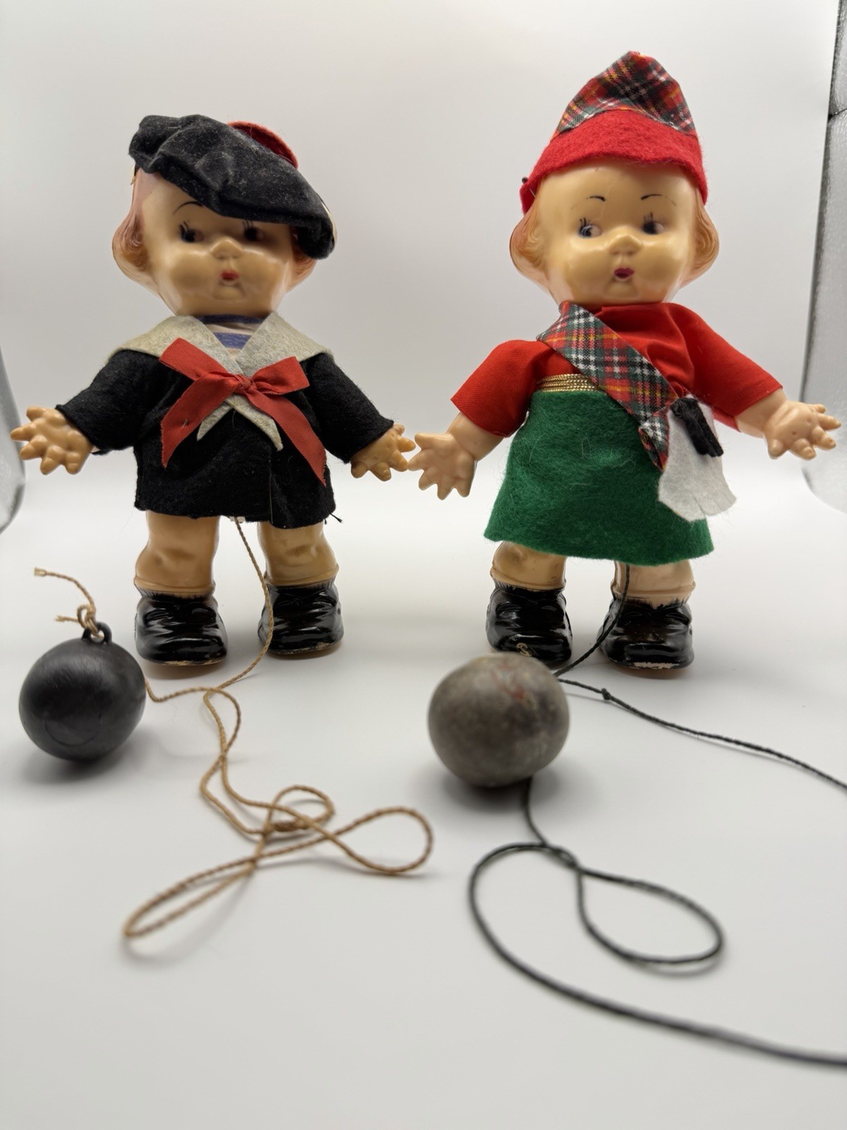 Lot of 2 Vintage Style Boy Ramp-Walker String -Pull Dolls Lot of 2 Vintage Style Boy Ramp-Walker String -Pull Dolls