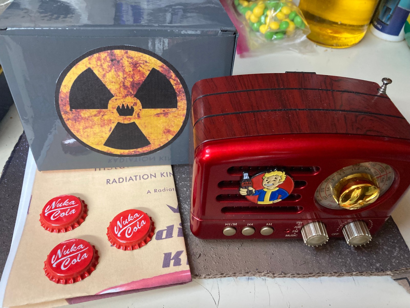 Radiation King Nuka Cola Guy Fallout real working fan art  featured mini radio