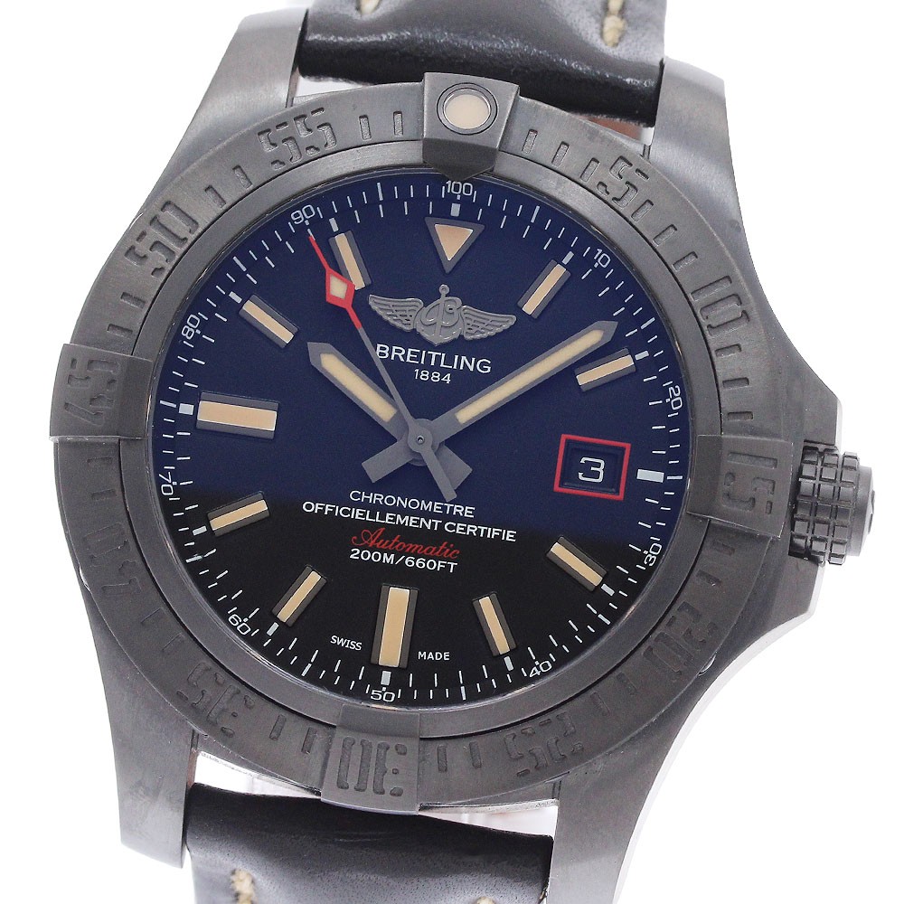 BREITLING avenger blackbird 44 V17311 Date black Dial Automatic Men's_980966