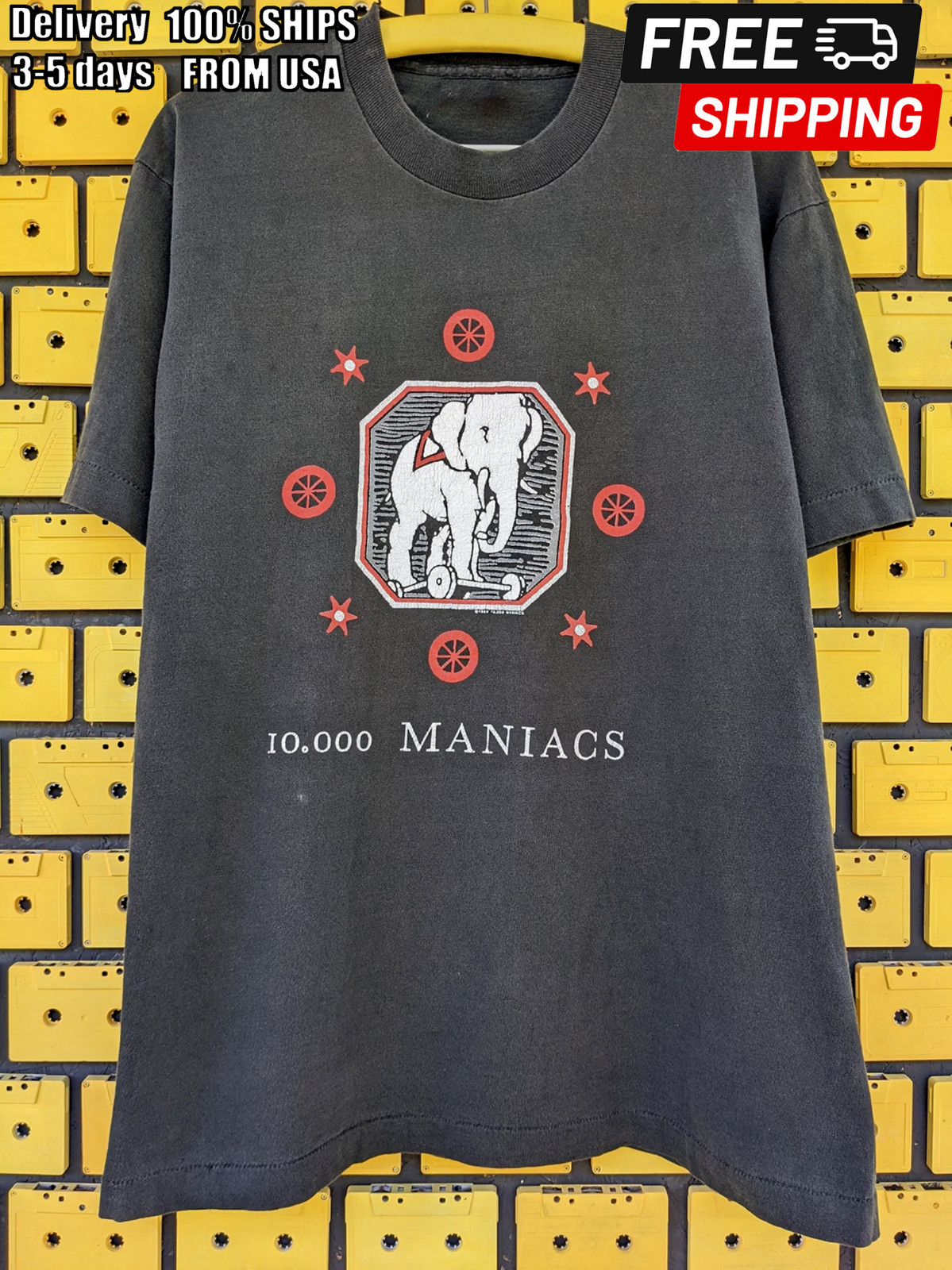 Natalie Merchant 10,000 Maniacs 1989 Vintage Alternative Rock Concert Tee