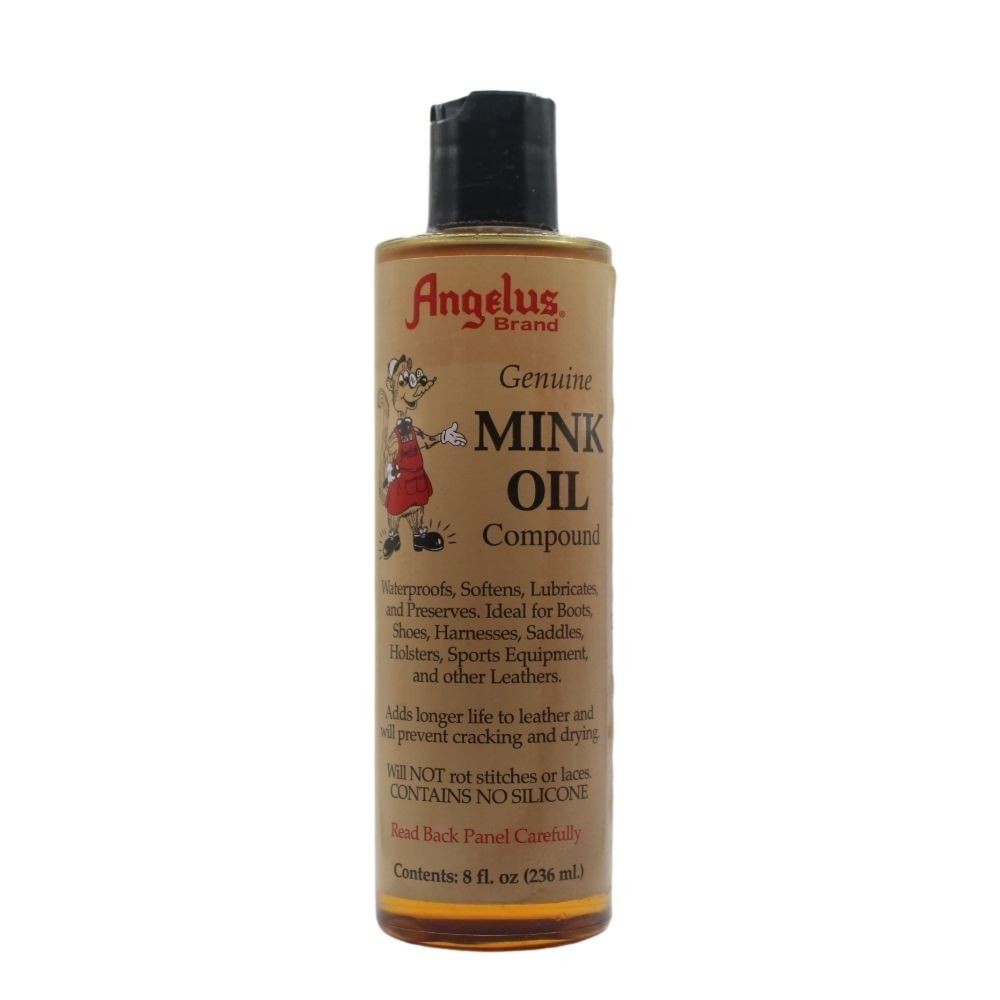 Angelus Genuine Mink Oil Liquid Compound 8 oz - Boot Conditioner & Waterproofer
